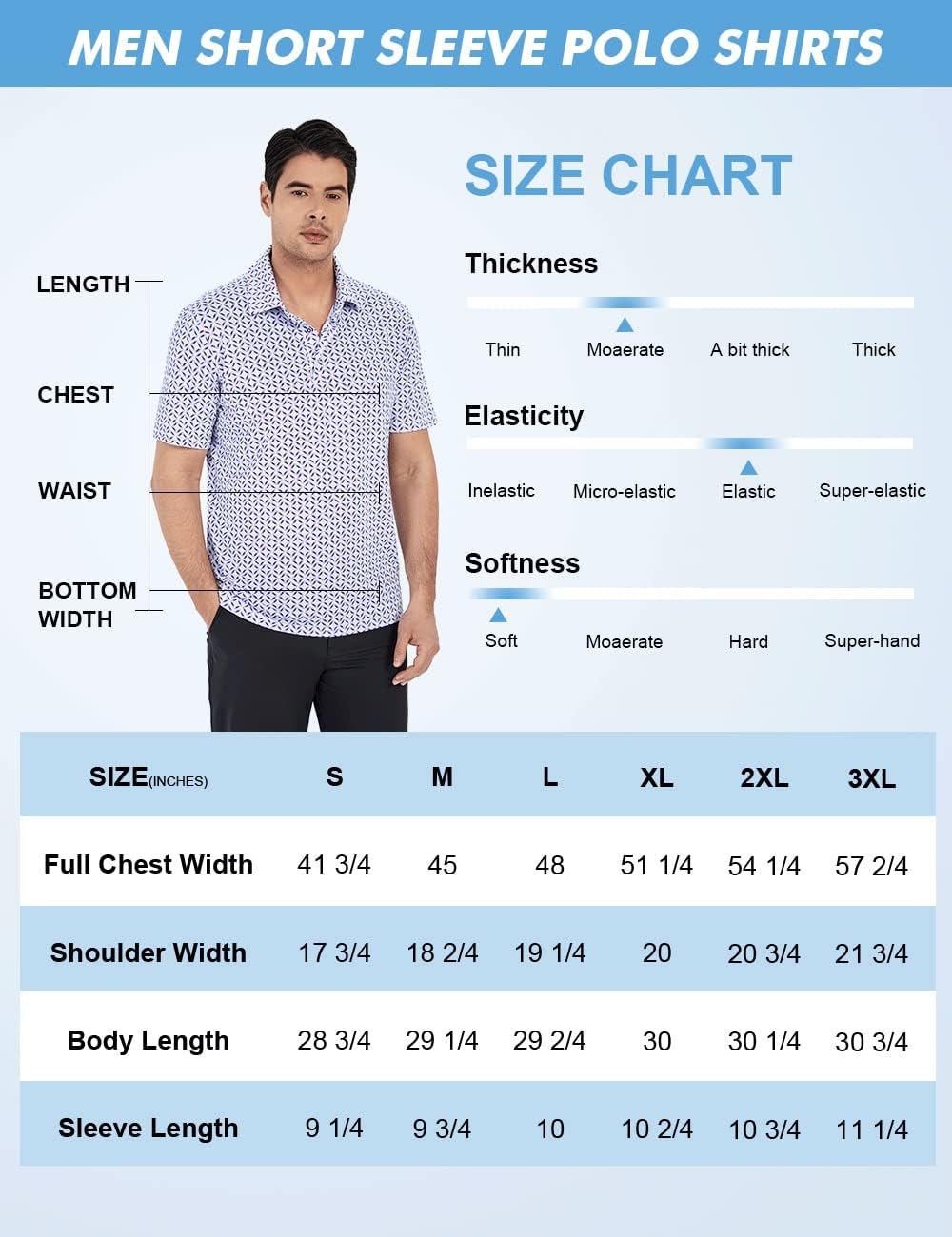 Hodaweisolp Golf Shirts for Men Dry Fit Print Moisture Wicking Performance Short Sleeve Polo Shirt image number 1