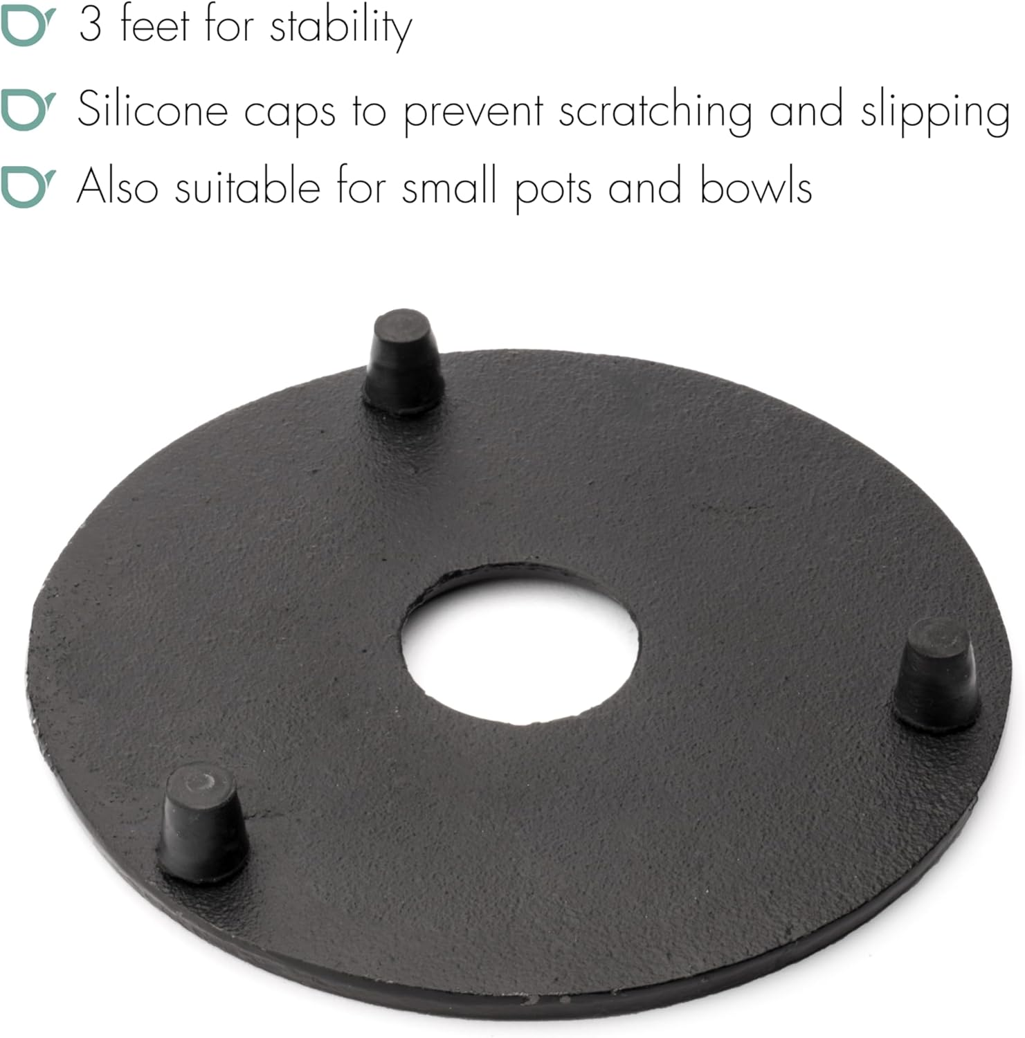 Bredemeijer Coaster Jang, Black, Cast Iron, 13.4 X 13.4X 1.8 Cm