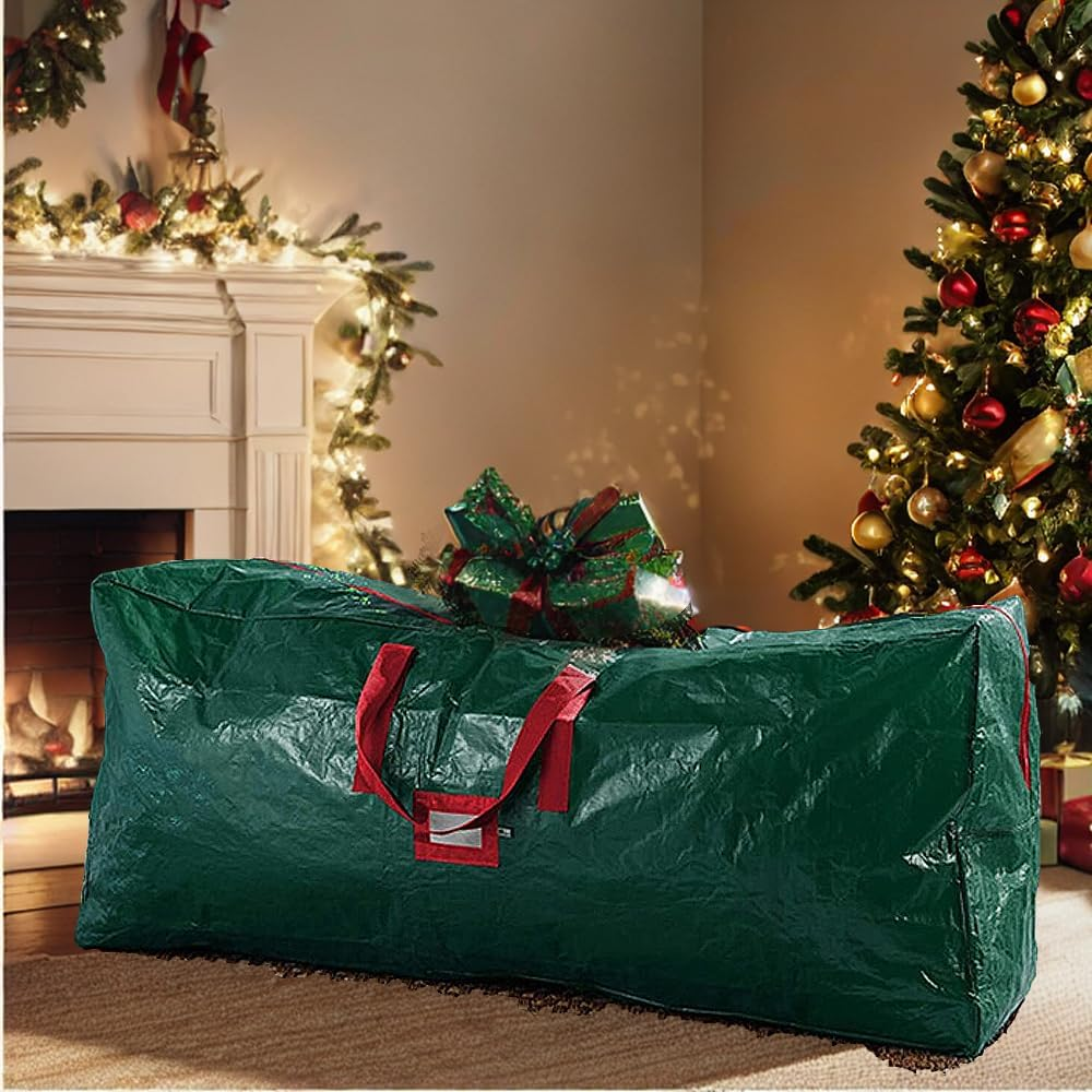 Christmas Tree Storage Bag with Card Slot|600D Oxford Material|Fits 7.5FT Xmas Tree|Disassembled Holiday Xmas Tree Bags|Tree Container|Heavy Duty Xmas Storage Box by H HOME-MART image number 3