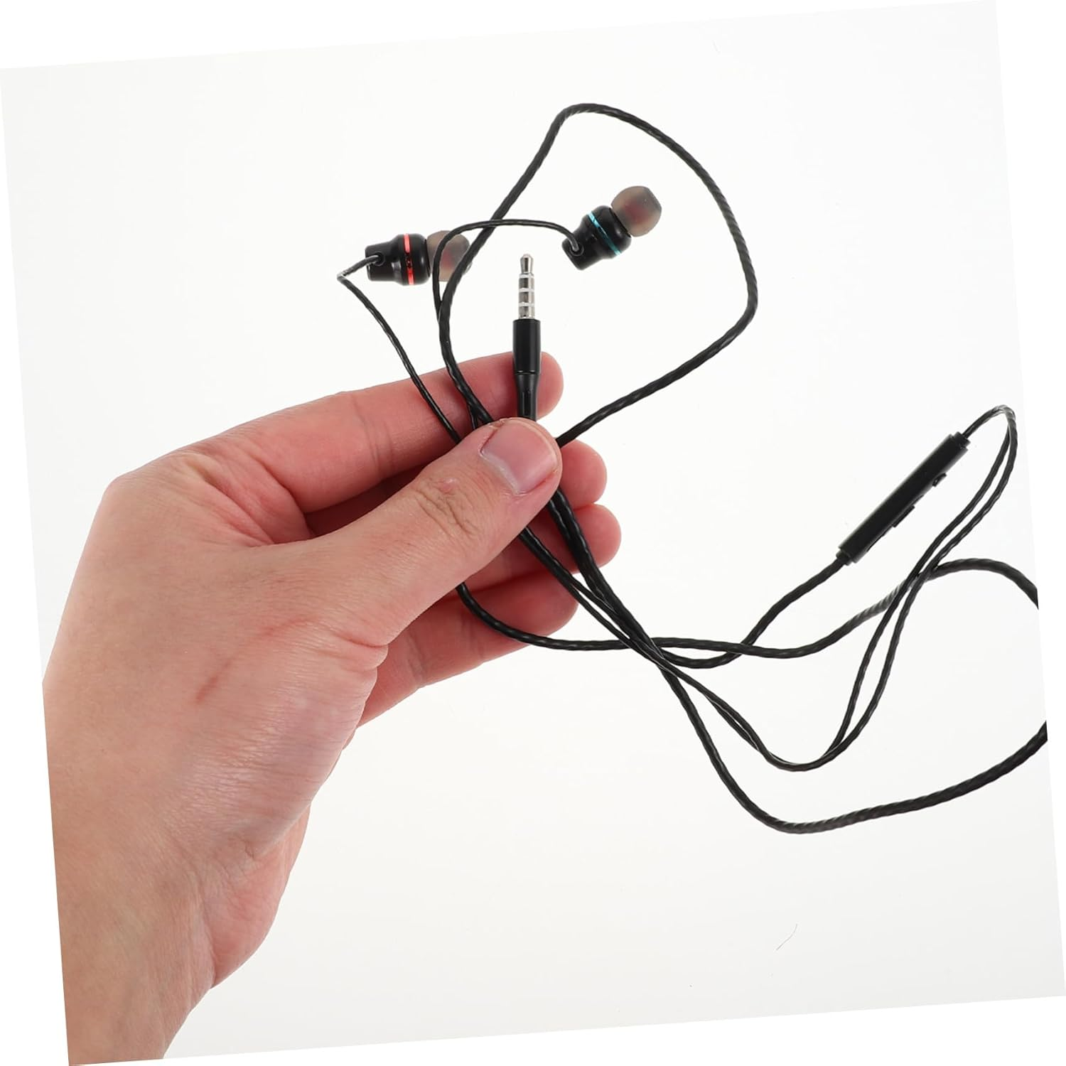 MOLUCKFU Ear Wired Headphones with Mic and Volume Control Compact Lightweight Earbuds Compatible with Smartphones Tablets Laptops Sound Durable TPE Design image number 2