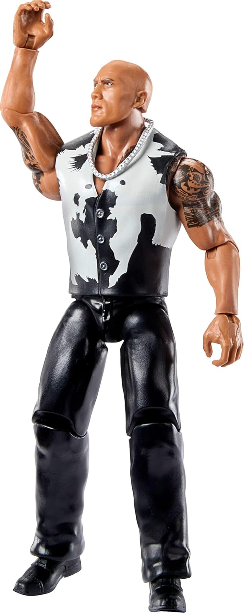 WWE the Rock Action Figure, Main Event Series #156, 6-Inch Collectible Superstar with 14 Articulation Points & Life-Like Look image number 3