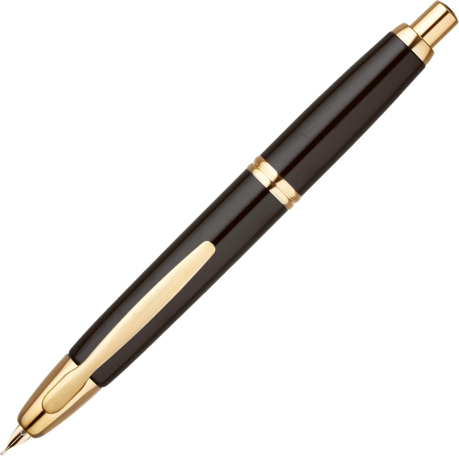 Pilot Capless Vanishing Point 18Kt Gold Trim Medium Nib Fountain Pen, Black image number 3