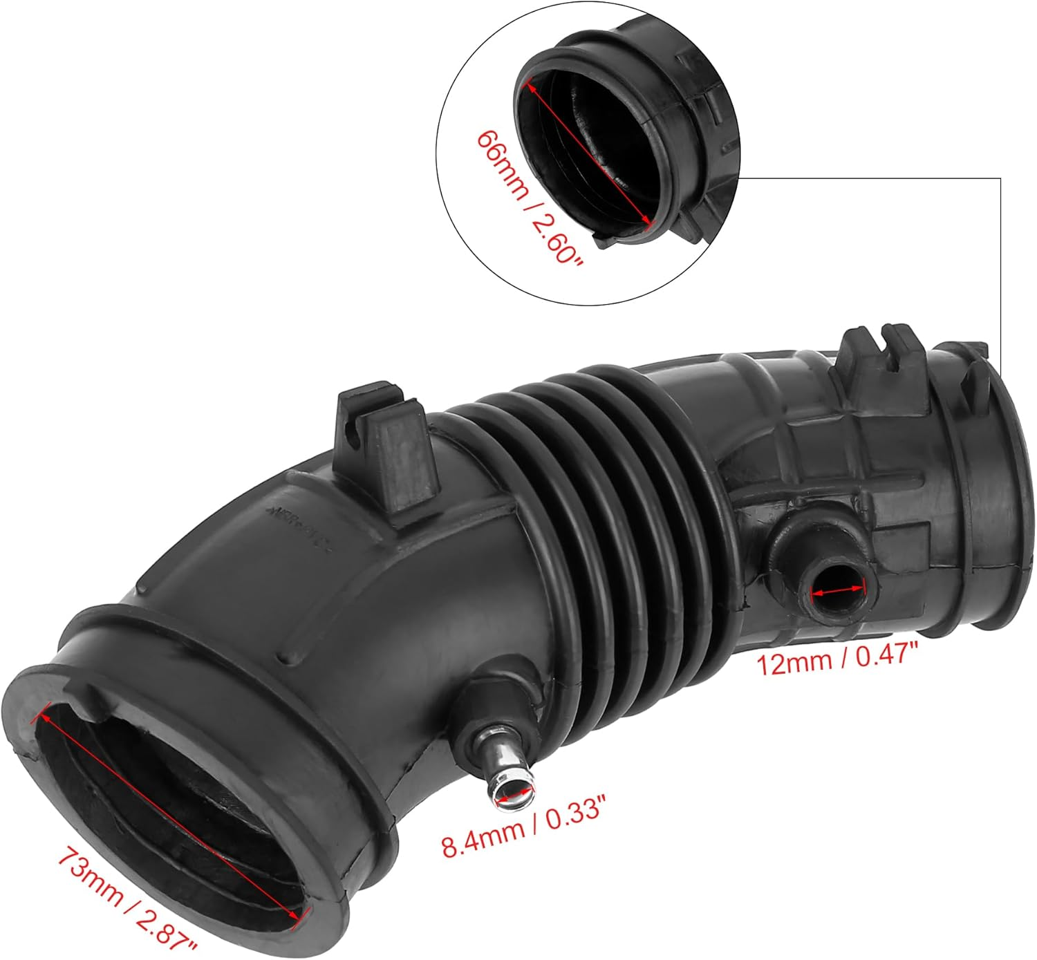 X AUTOHAUX 17228-RZA-000 Engine Air Intake Tube Hose Pipe Rubber for Honda RE4 CR-V image number 5