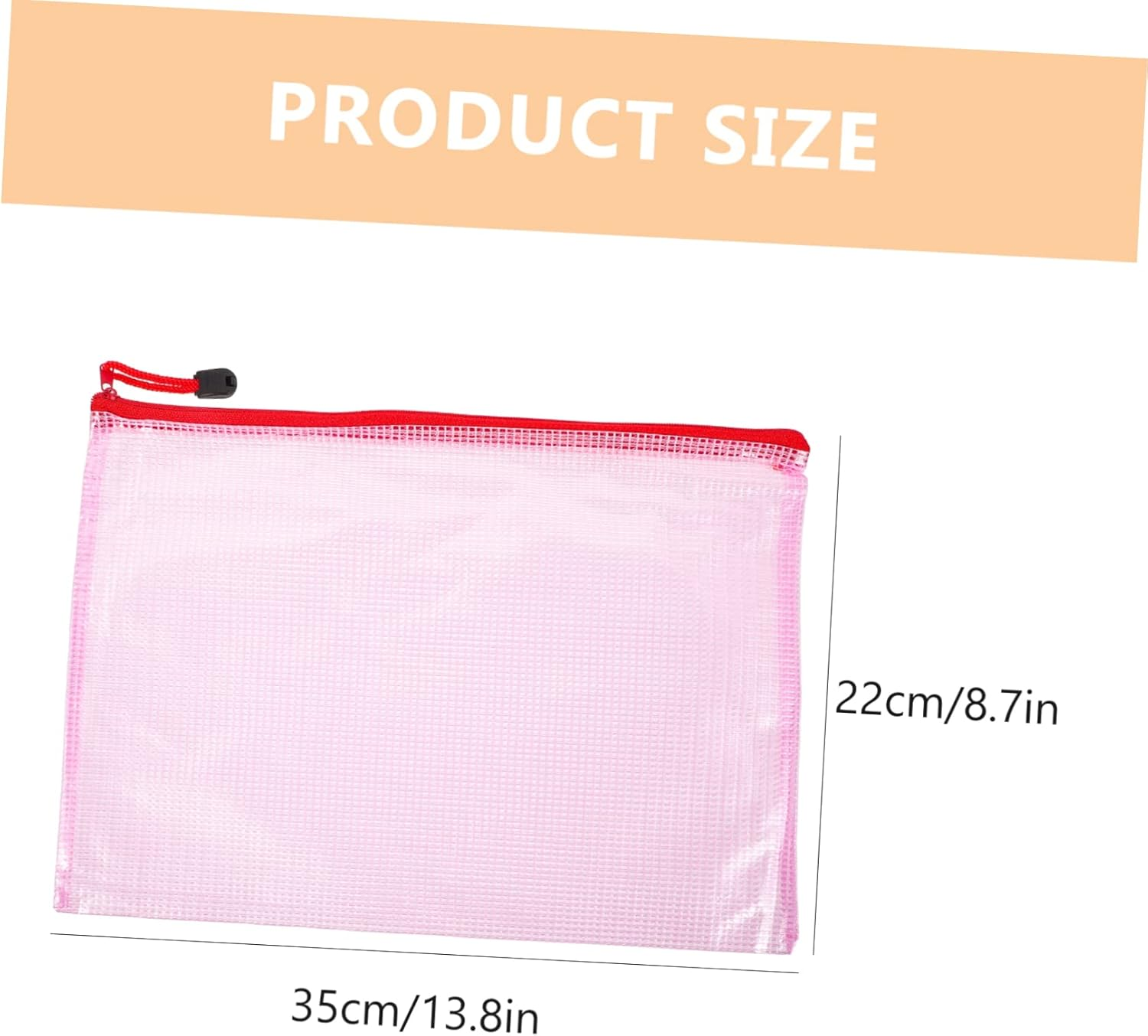 LALAFINA 12Pcs Zipper File Bags Documents Pouches for Office Stationery File Organization and Travel Use image number 4