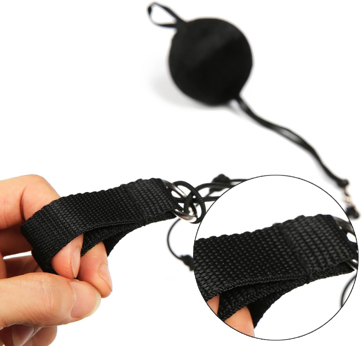 AIMALL 2-Pack Dance Silk Veil Poi Flags, Colorful Silk Belly Dance Scarves with Poi Balls for Dance Sports ，Black image number 6