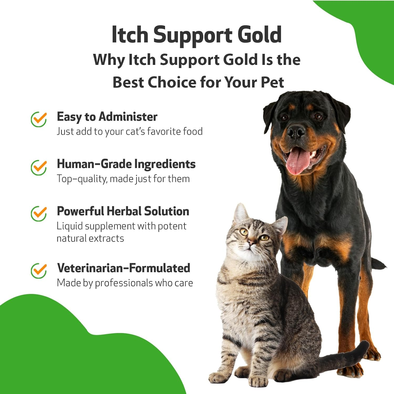 Pet Wellbeing Itch Support Gold for Dogs & Cats - Occasional Itching, Scratching, and Hot Spots, Environmental & Seasonal Allergies, Dong Quai - Veterinarian-Formulated Herbal Supplement 4 Oz (118 Ml) image number 5