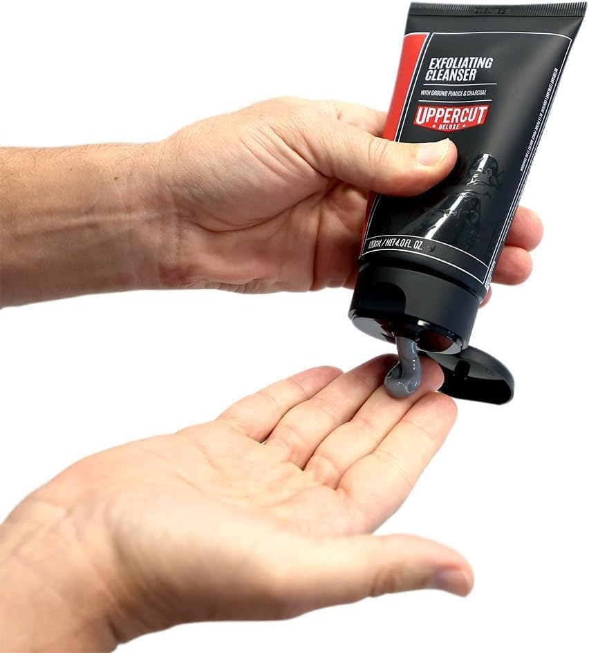 Uppercut Deluxe Exfoliating Cleanser, Mens Face Wash to Gently Cleanse and Detox Skin, with Ground Pumice and Charcoal to Moisturise and Exfoliate, Suitable for Daily Use 240Ml image number 1