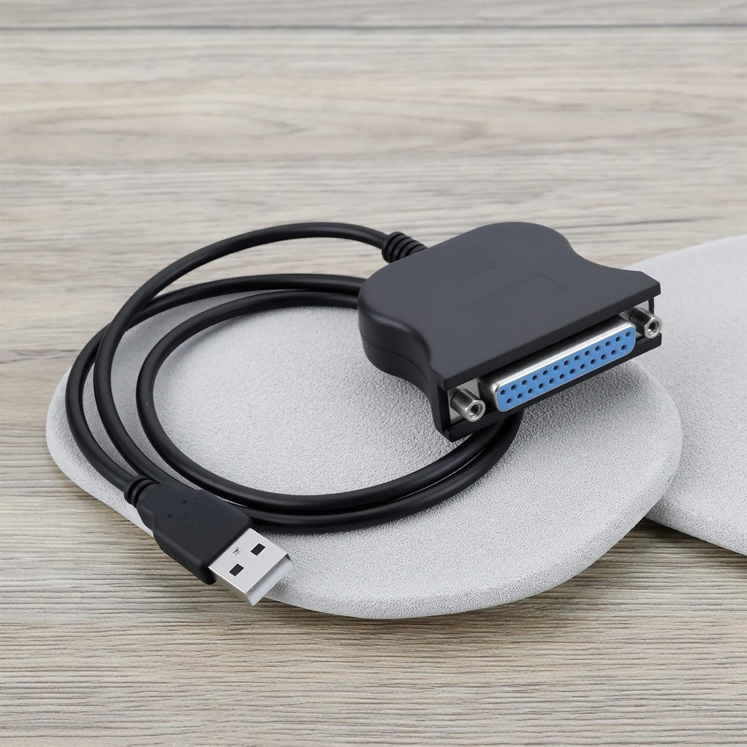 OTOTEC 2Pcs USB to 25PIN DB25 Parallel Printer Cable Adapter 80Cm for Printer Computer Black image number 4