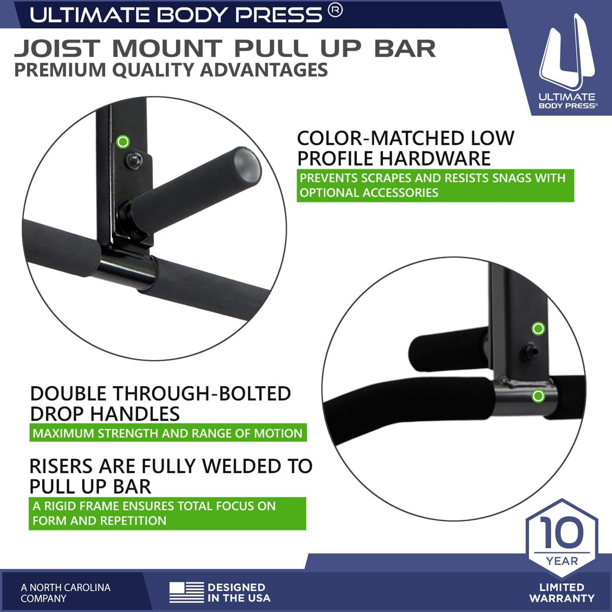 Joist Mount Pull up Bar & Product Bundles by Ultimate Body Press image number 3