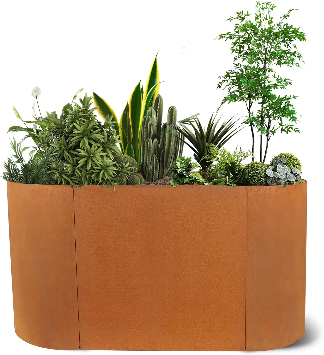 Worth Garden Heavy Duty Corten Steel Raised Garden Bed Kit - 48" Lx24 Wx24 H - Metal Pre-Rusted Planter Box for Vegetables, Flowers, Herbs, Olive Green - Outdoor Gardening image number 3