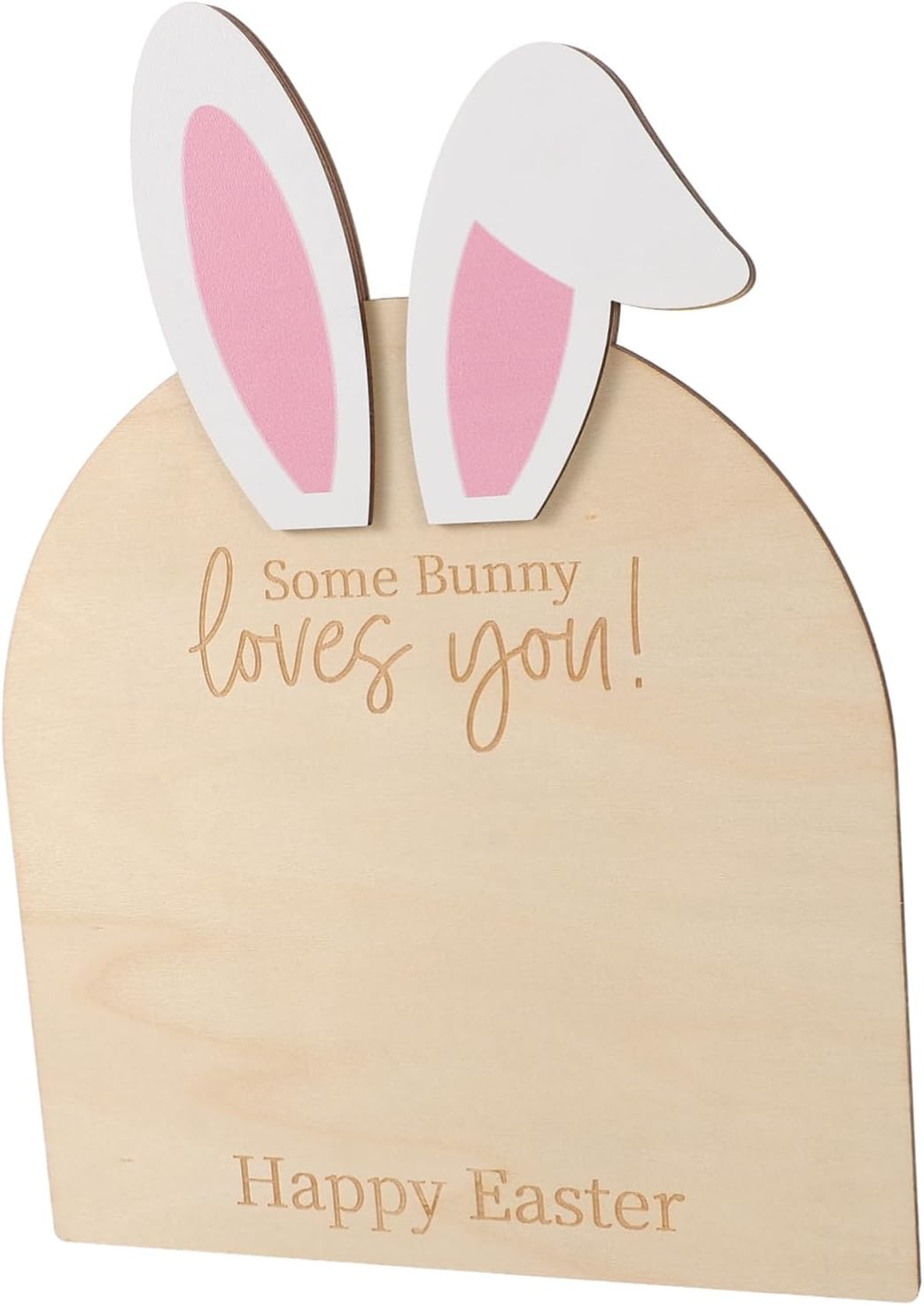 Footprint Keepsake Bunny Ornament Kit Wooden Plaque for Nursery Decor for Newborns First Easter DIY Decoration Adorable Bunny Design image number 1