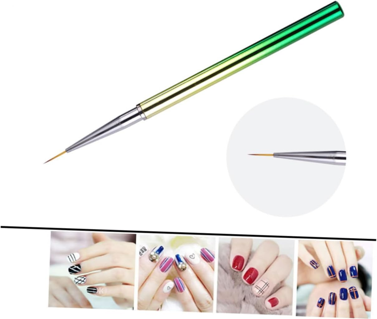 Baluue 3Pcs Ultra Thin Nail Art Painting Brush Detail Paint Brush for Nail Designs Flowers and Patterns Manicure Tool for Precision Art image number 3