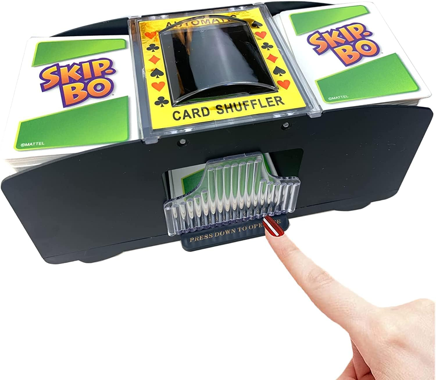 Automatic Card Shuffler for 1-2 Decks - Battery Powered Electric Shuffler with Quick Shuffle Technology for and Family Gatherings image number 4