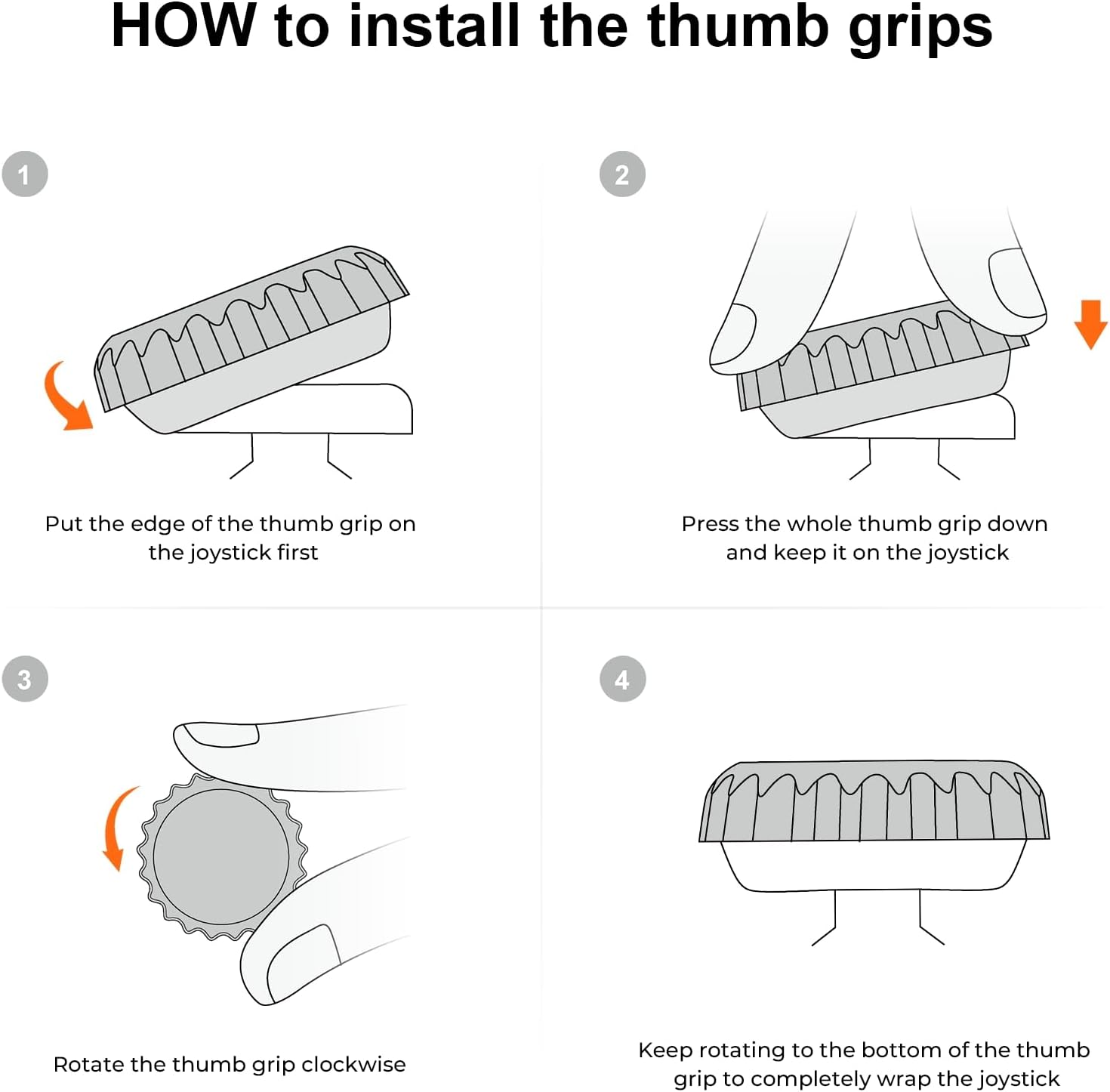 COOWPS Switch 2 Thumb Grips for Nintendo Switch 2 (2025) and Pro Controller, Anti-Slip Silicone Joystick Cover, Comfort Ergonomic Design Thumb Grip Caps for Switch 2 image number 2
