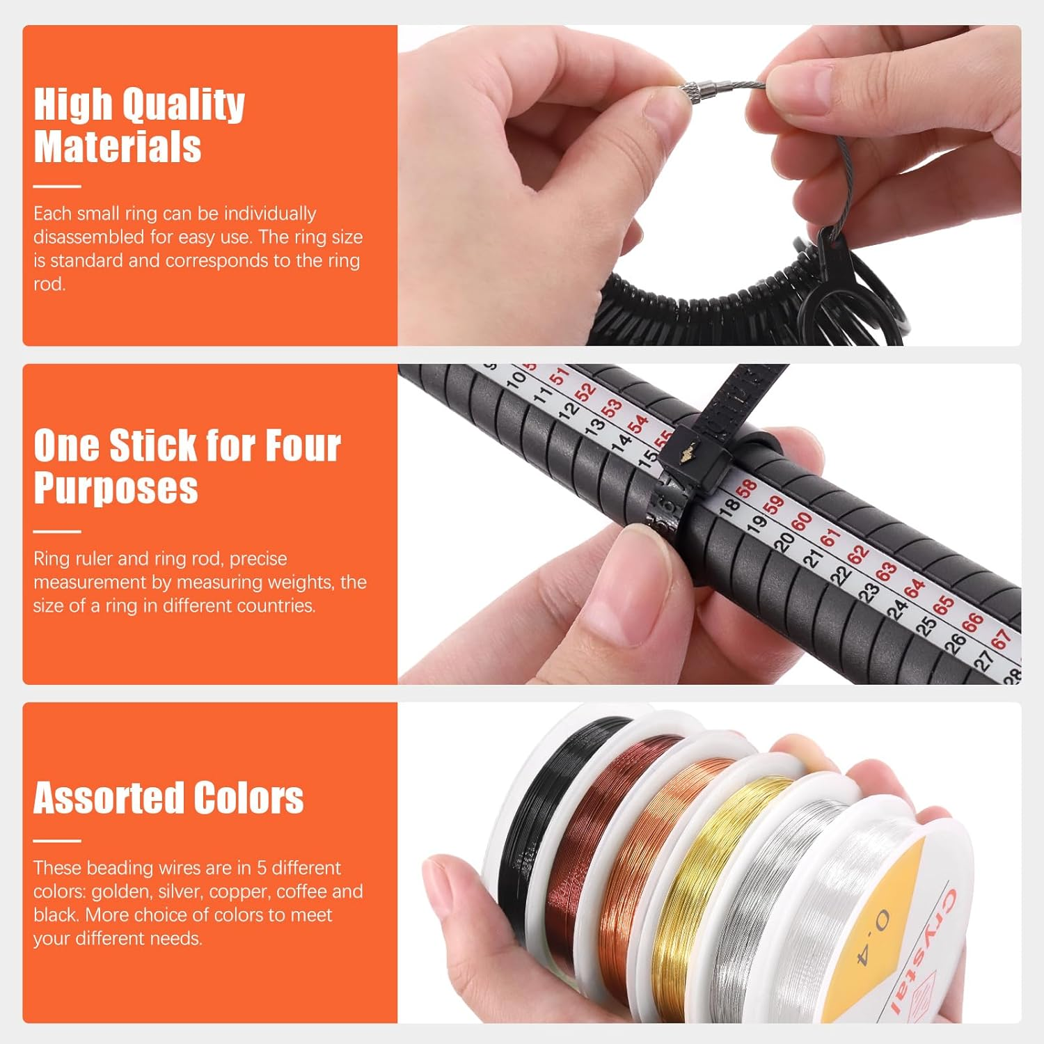 Tanstic 958Pcs Jewelry Making Supplies Kit, Jewelry Making Kit with Jewelry Making Tools, Jewelry Pliers, Wires, Jump Rings Findings and Storage Bag for Jewelry Repair and Beading image number 2