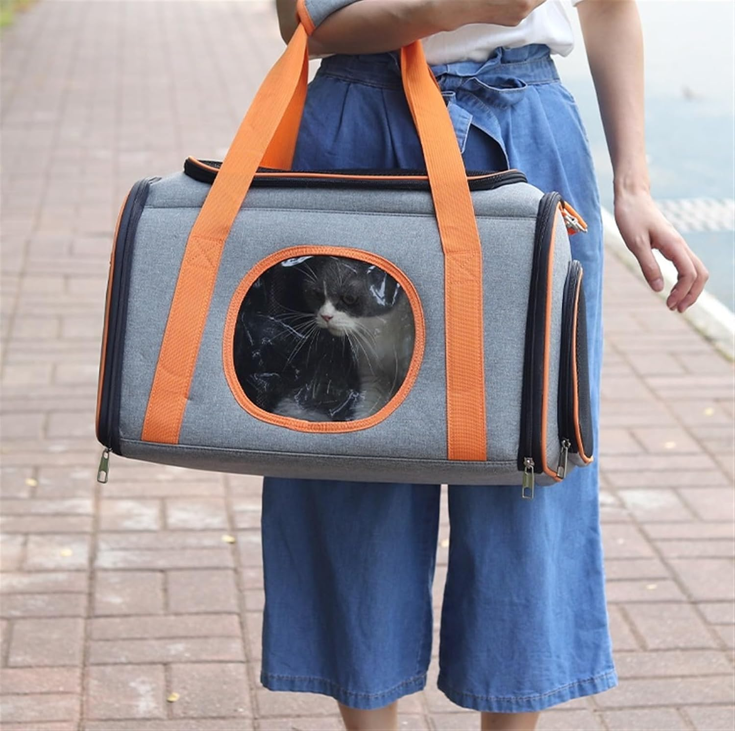 Cat Bag Dog Carrier Pet Carrier Pet Tote Pet Carrier Bag Pet Handbag Foldable Pet Bag Carrier Cat Backpack for Travel Cat Carrier Pet Bag Carrier(Size:48 * 30 * 28Cm)
