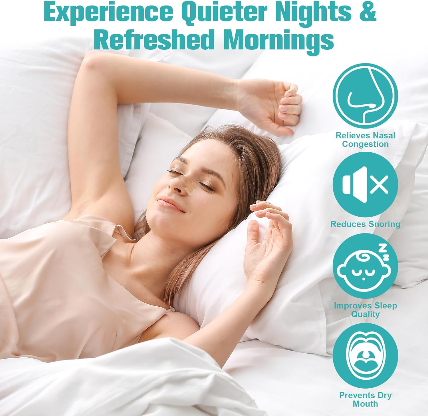 Nose Strips - Extra Strength Nasal Strips for Snoring, Breathing and Exercise - 50 Pack of Nose Tape for Sleeping image number 6