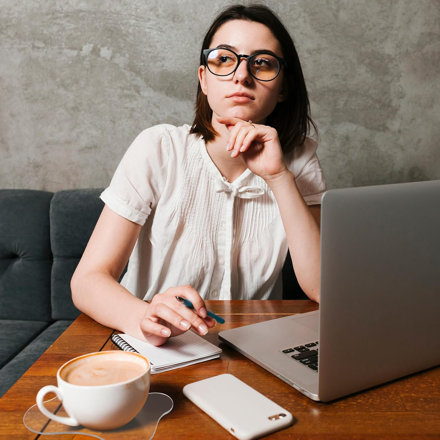 2 Packs Acrylic Coaster Transparent Irregular Bar Drink Coasters Coffee Cups Clear Decorative Plates Insulated Dish Mat for Desk Tabletop Protection Kitchen Office Ornaments Posing Props image number 1