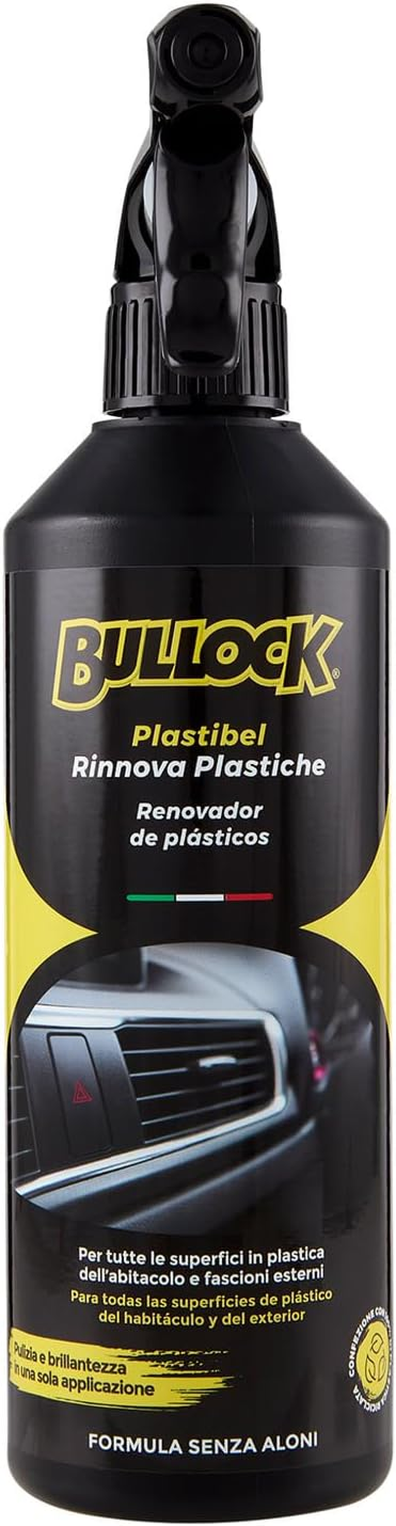 Bullock Car Care Plastibel - Renews & Polishes Plastics and Rubber, Anti-Static Formula without Streaks for Interior, Dashboard and Exterior Tapes, Fresh Fragrance, 375 Ml image number 1