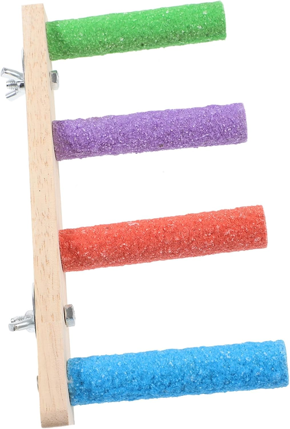 Milisten Parrot Climbing Ladder and Claw Grinding Perch Stand, Bite-Resistant Wood Plaything with Four-Section Ladder, Bird Cage Accessory for Budgerigars and Small Parrots, Indoor Playground Toy image number 6