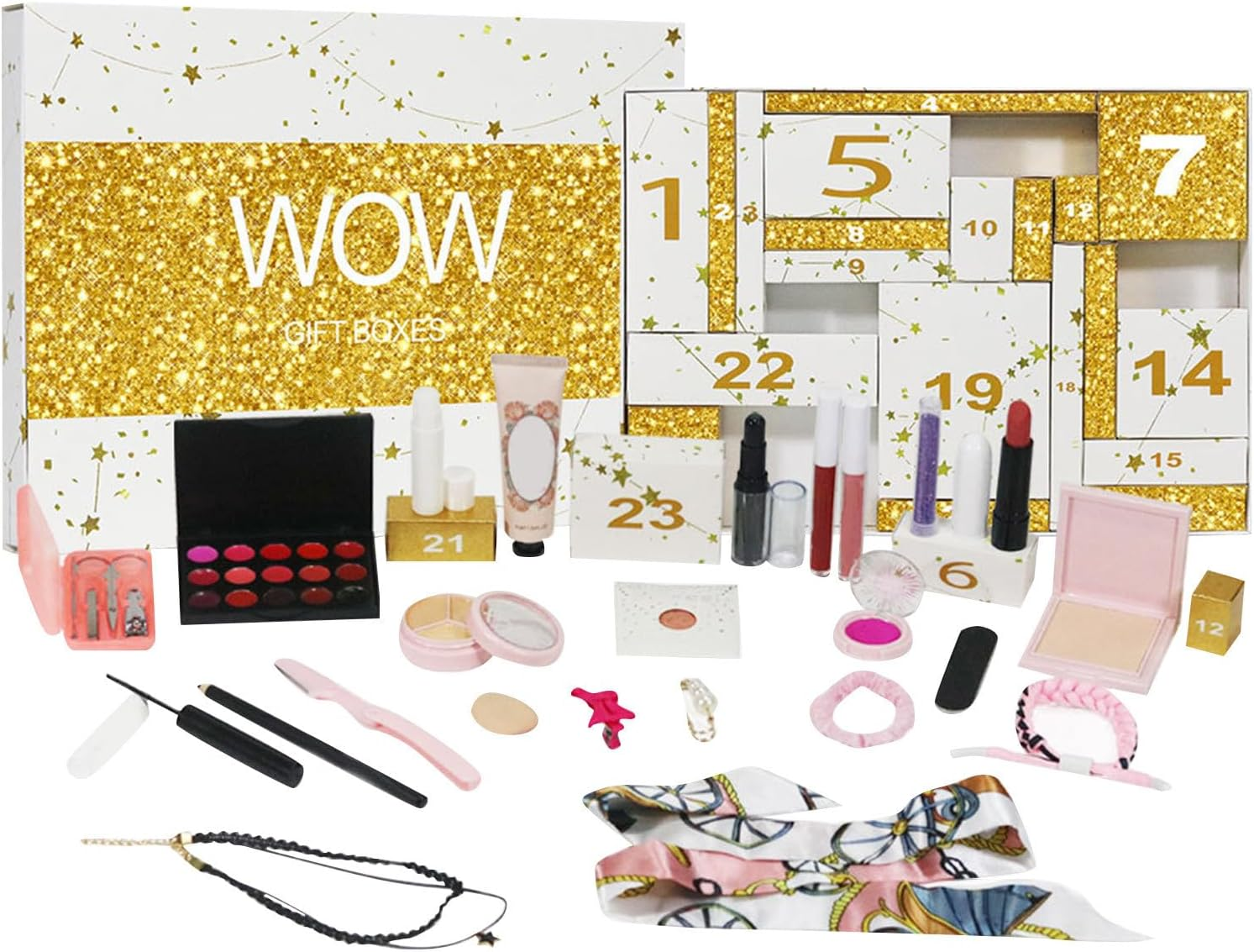 Makeup Set Advent Calendar 2024 for Women, Advent Calendar Beauty, Makeup Set Advent Calendars, 24 Days Christmas Countdown Calendar (2-B)