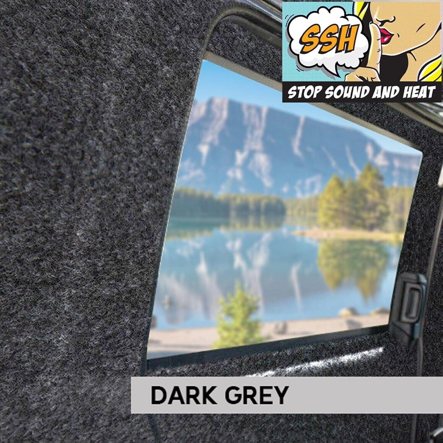 9M X 2M W 4Way Stretch Carpet Dark Grey - Campervan Motorhome Truck Lining 4-Way image number 1