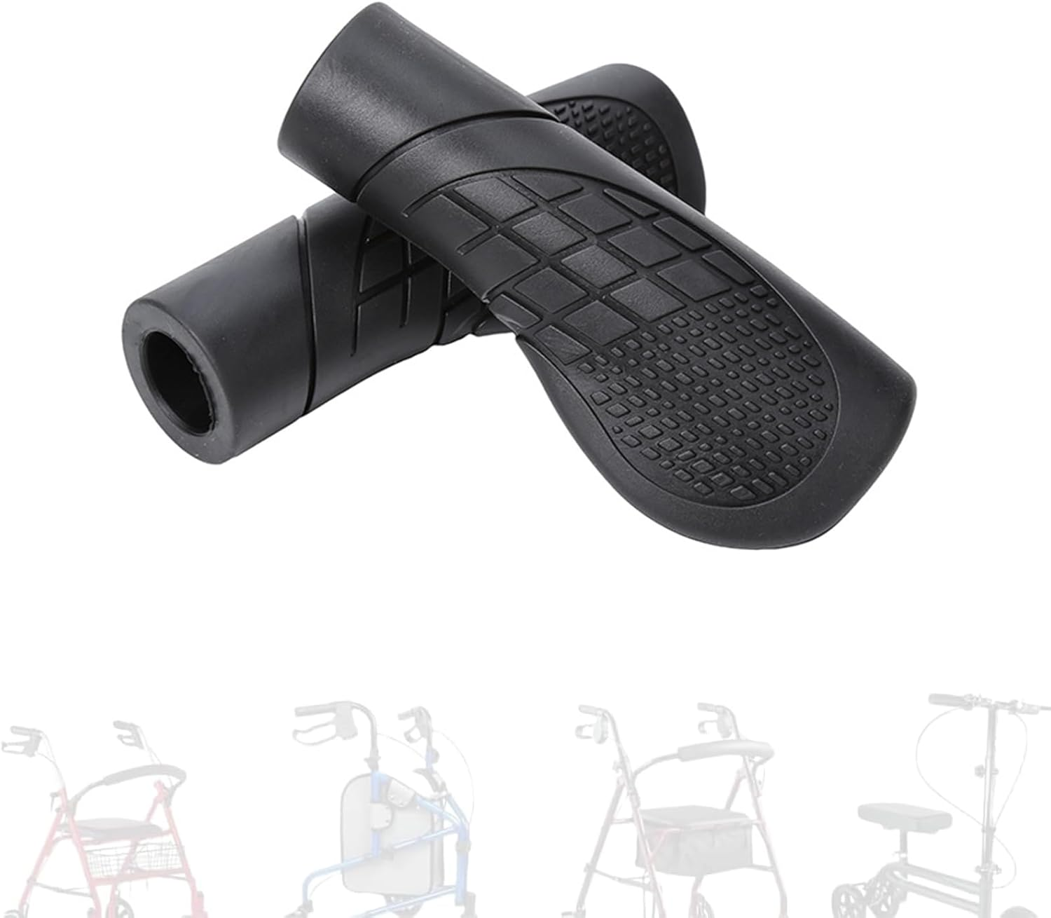 2Pcs Anti-Slip Walker Hand Grips, Shock-Absorbing Designed Walker Handle Cushions, Durable Rollator Hand Grips for Wheelchair, Walker, Knee Walker and Transport Chair image number 3