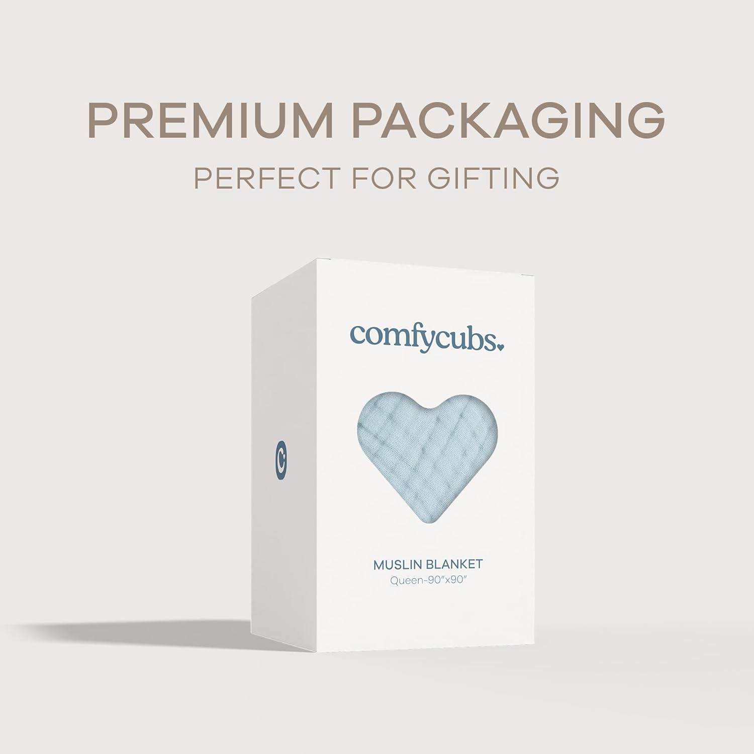 Comfy Cubs Queen Muslin Blanket, Extra Large Size 90&rdquo; X 90&rdquo;, 6 Layer Cooling Cotton Softness, Breathable & Warm Throw for Bedroom, Living Room Couch (Sky Blue, Baby - Muslin) image number 6