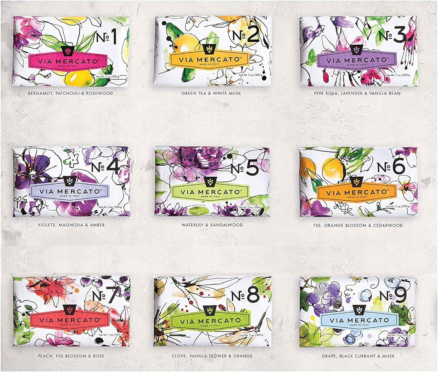 Via Mercato Italian Soap Bar (200G), No. 2 - Green Tea and White Musk image number 4