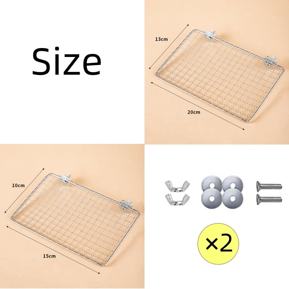 FACAING 2 Pcs Stainless Stee Bird Perches Platform for Bird Cage Accessories,Birds-Safe Bite Resistant Shelves and Easy Clean Bird Shelf Stand for Conures, Cockatiel, Budgie and Love Birds image number 1