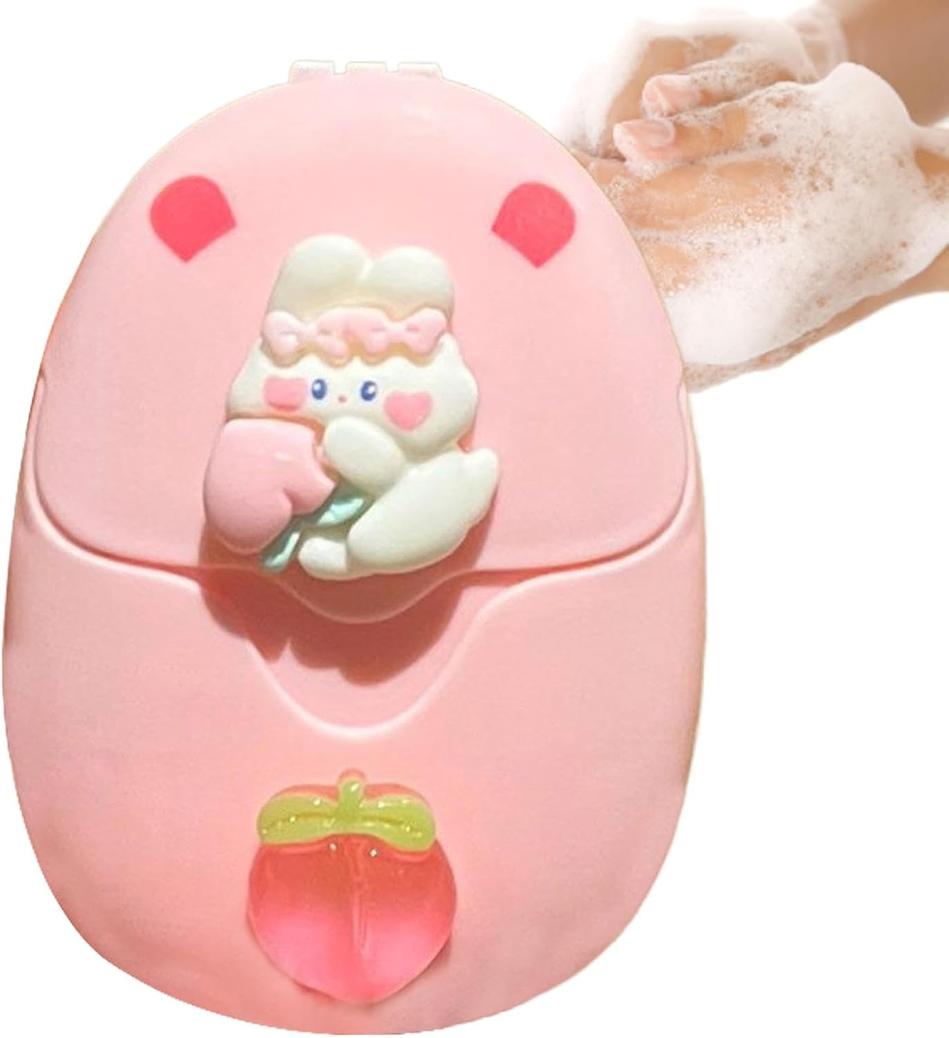 Travel Soap Slices, Soap Paper Sheets, Travel Soap Sheets with Portable Cartoon Soap Slices, 50 Pieces Soap Paper for Washing Hands, Small - Duckling image number 7