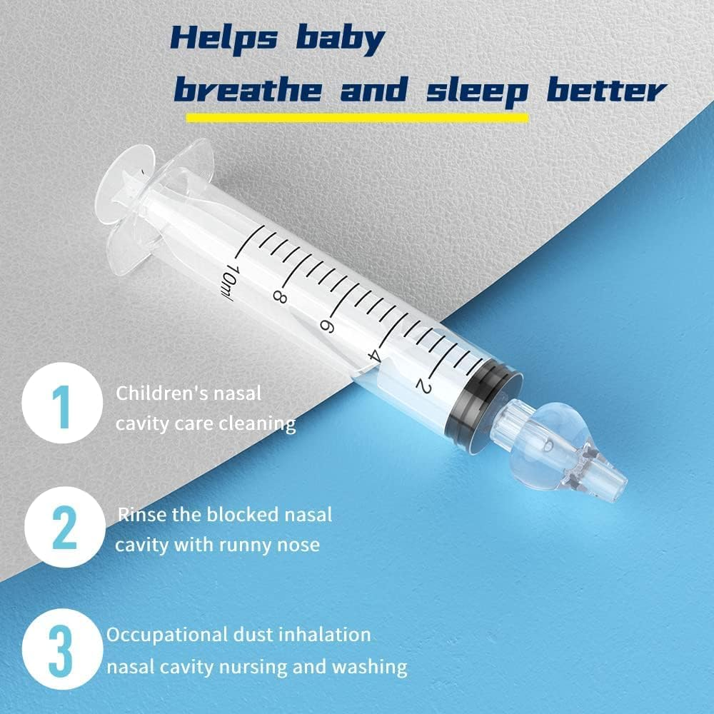 Nasal Aspirator, Baby Nasal Syringe, Portable Baby Nose 10ML Saline Nasal Spray, Safe and Comfortable Nasal Douche, Quick Rinse Portable Nose Cleaner image number 6