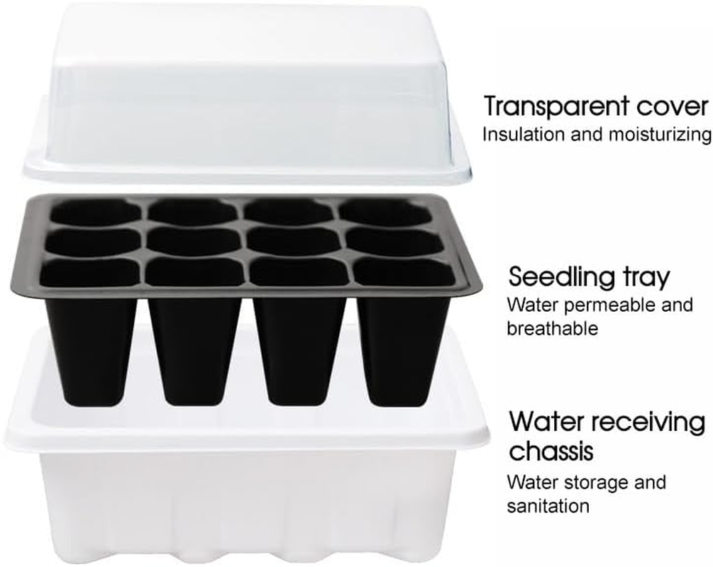 Tootoo 10 Set 12 Hole Plant Seed Grow Box Propagation Nursery Seedling Starter Tray image number 3
