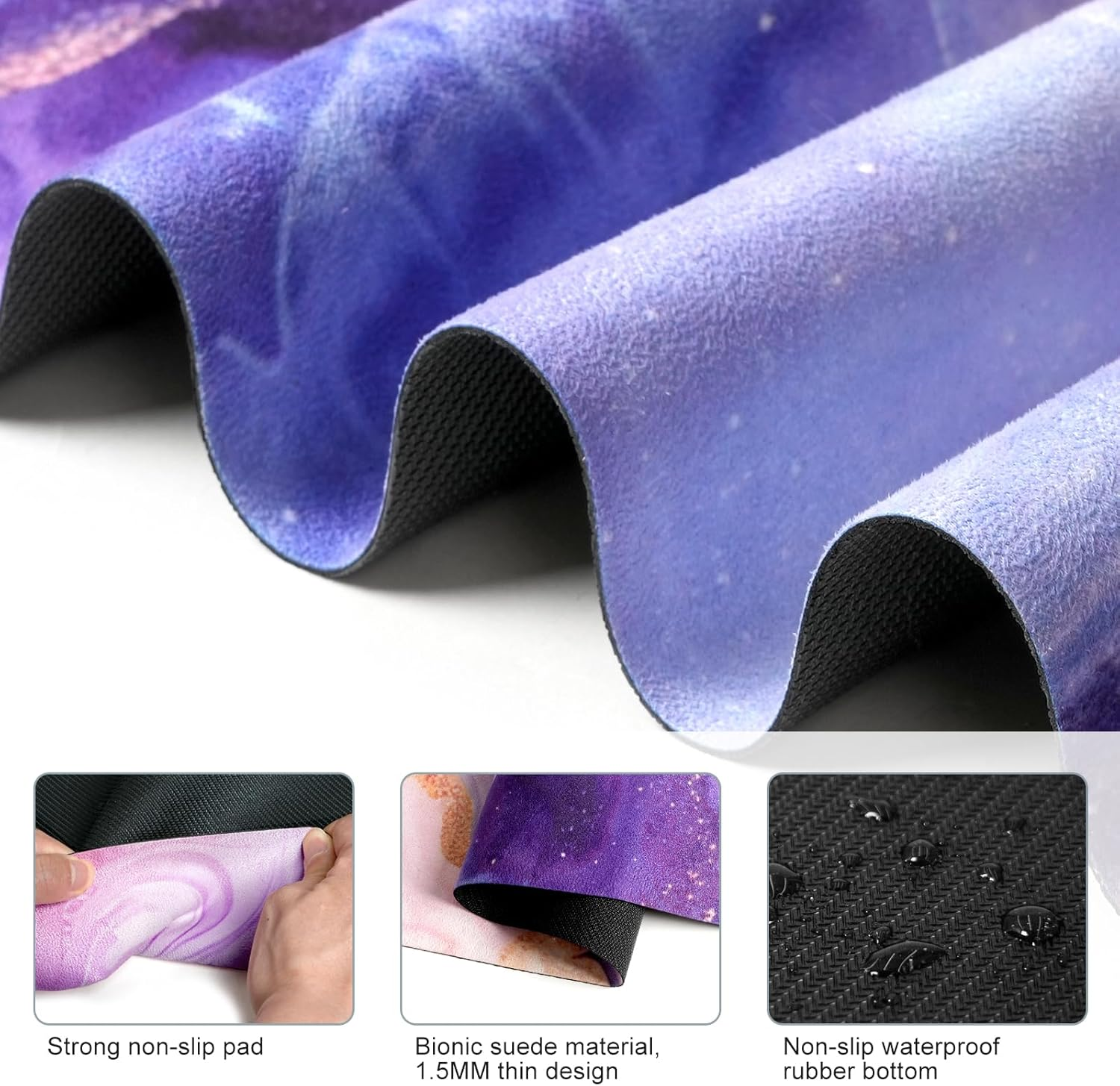 Pilates Reformer Mat, Pilates Reformer Machine Mat Towel, Non Slip Pilates Reformer Cover, Lightweight Foldable Washable Pilates Reformer Towel, Workout Mat for Yoga, Pilates and Floor Exercises - Pink image number 3