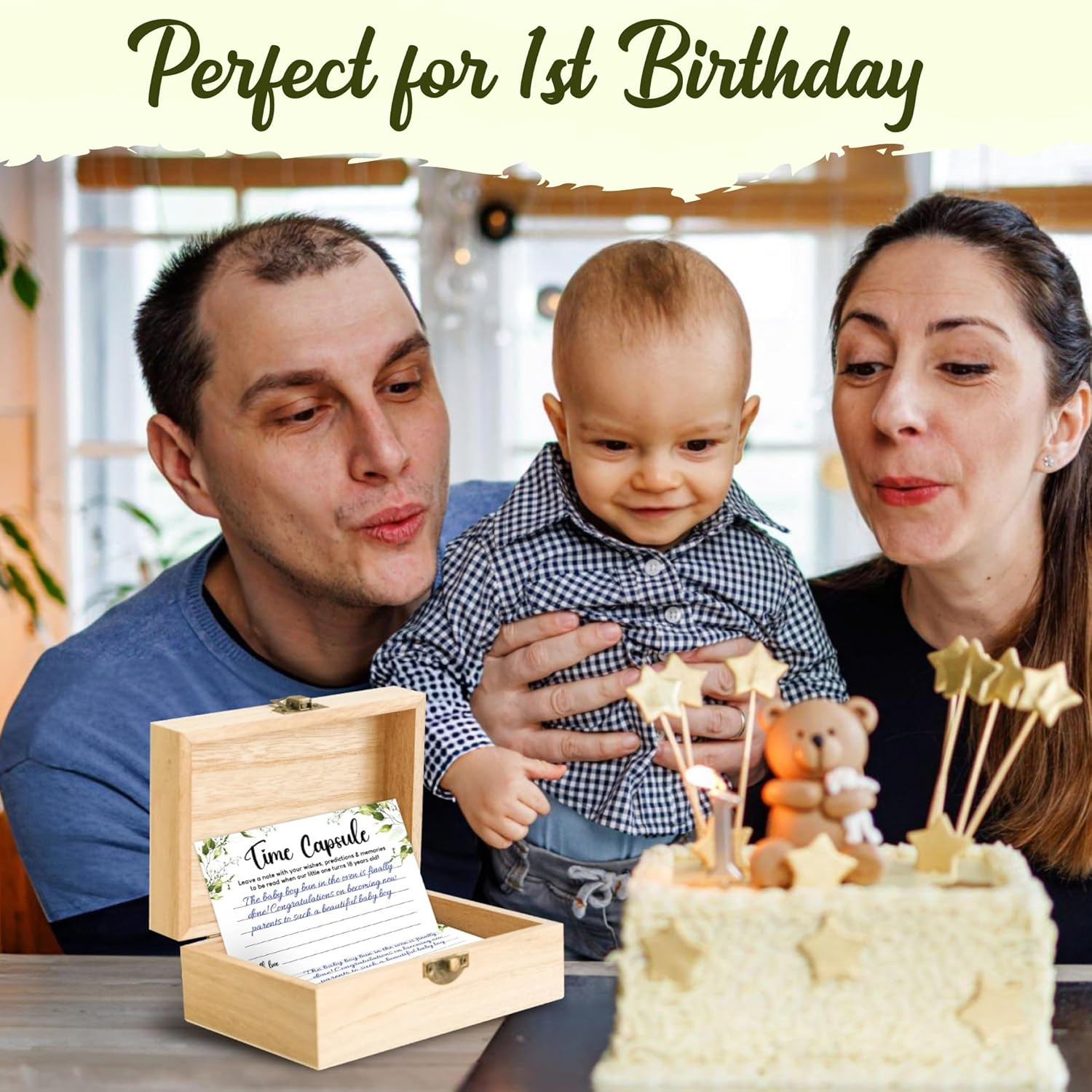 Time Capsule Box 1St Birthday - Baby Time Capsule for First Birthday Party Games, Keepsake Gifts for Babies Girl image number 1