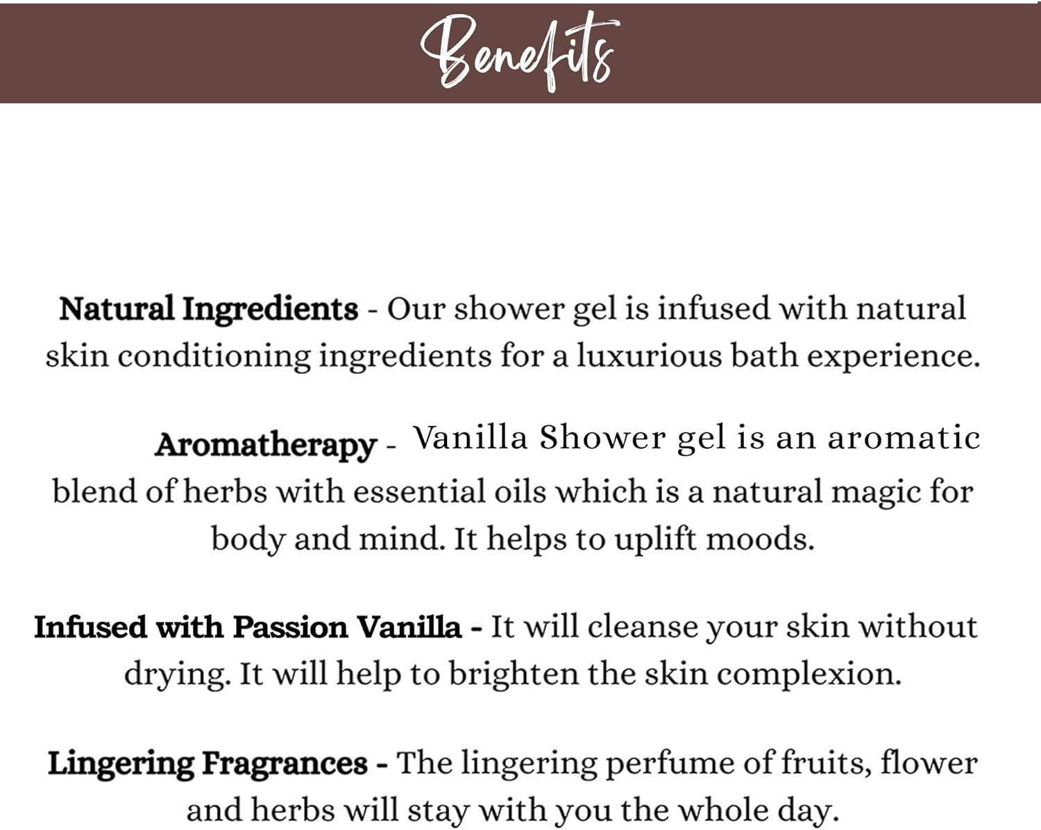 Bodyherbals Passion, Vanilla Shower Gel with Skin Conditioners (200Ml) Beauty, Bath & Shower, Soaps & Body Washes, Body Wash Gels image number 2