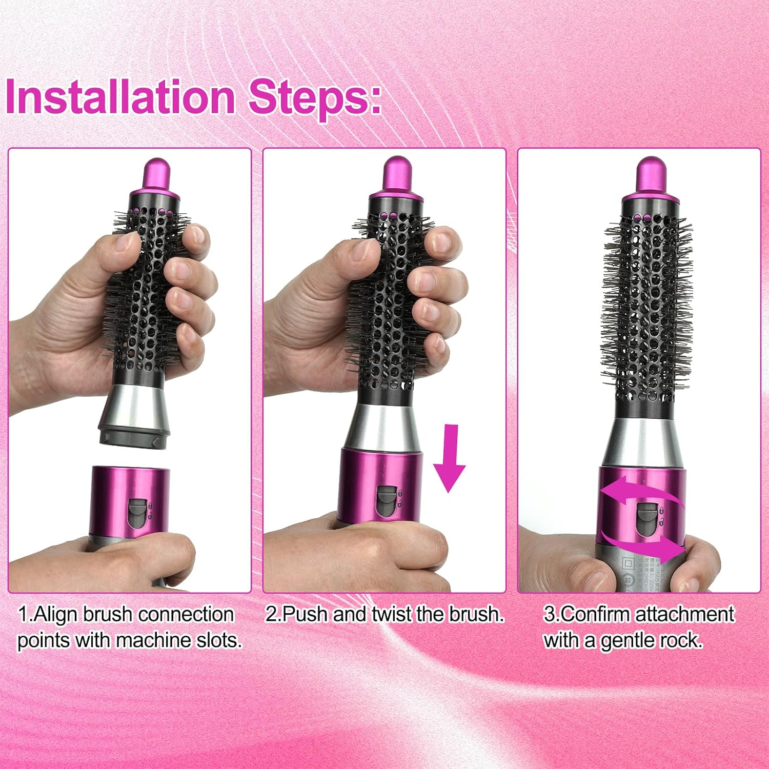 ZEPHBLOW Small round Volumizng Brush Replacement for Dyson Airwrap, 20MM Smaller round Brush Compatible with Airwrap Styler for Adds Hair Body Shape Volume, Hair Volumizing Attachment Replacemet for NO.971893-01 - Gold image number 3