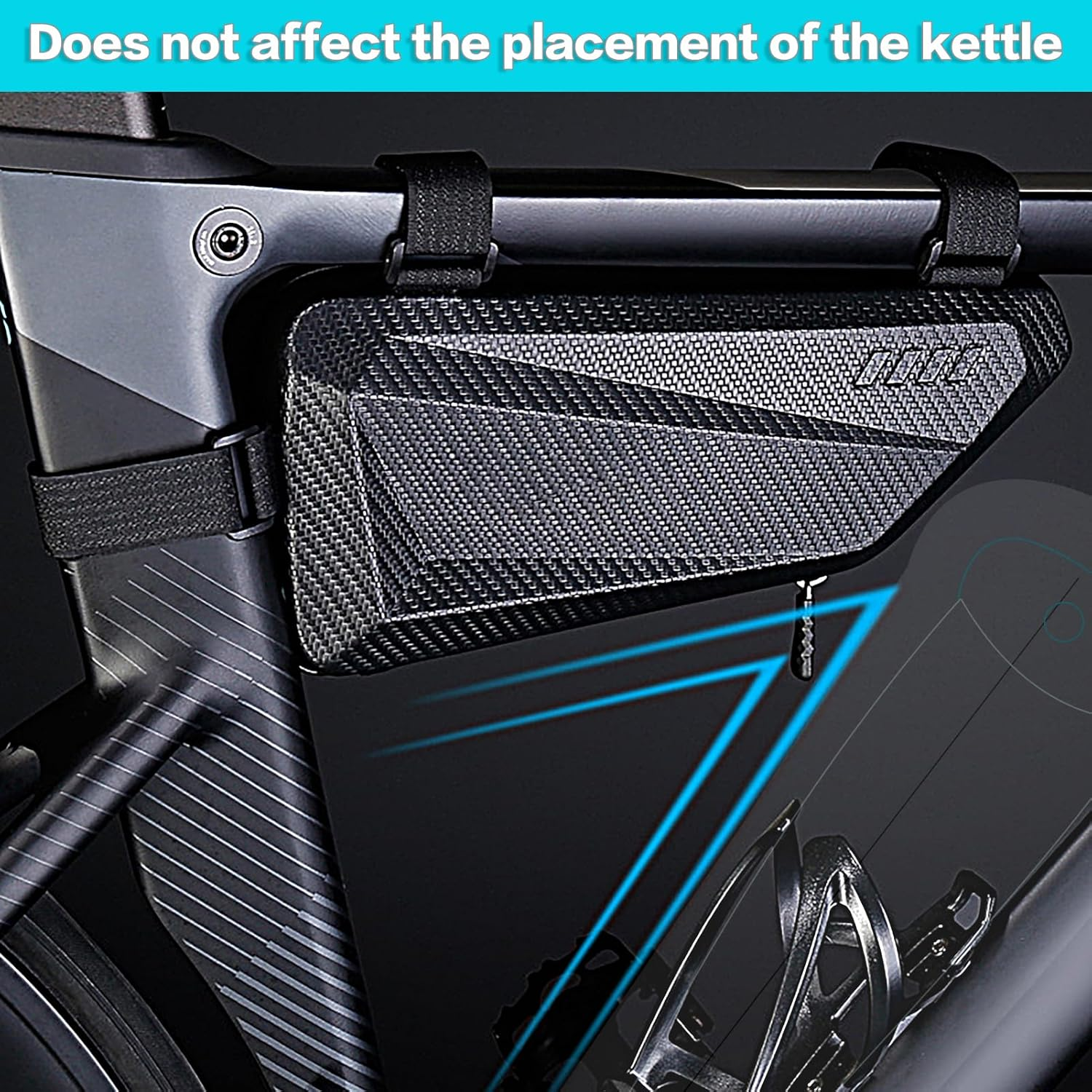 RAPIDSKY Bicycle Hard Shell Triangle Upper Tube Motorcycle Tail Saddle Bag Bike Waterproof Frame EVA Hard Shell Side Hanging Seat Tube Accessories Storage