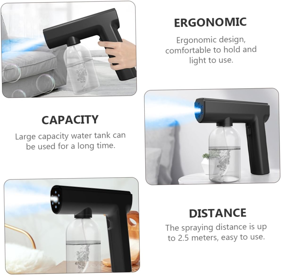 TOBBOMEY Portable Ml Wireless Spray Bottle Hand-Held Cleaning Sprayer Blue Charging Spray image number 1