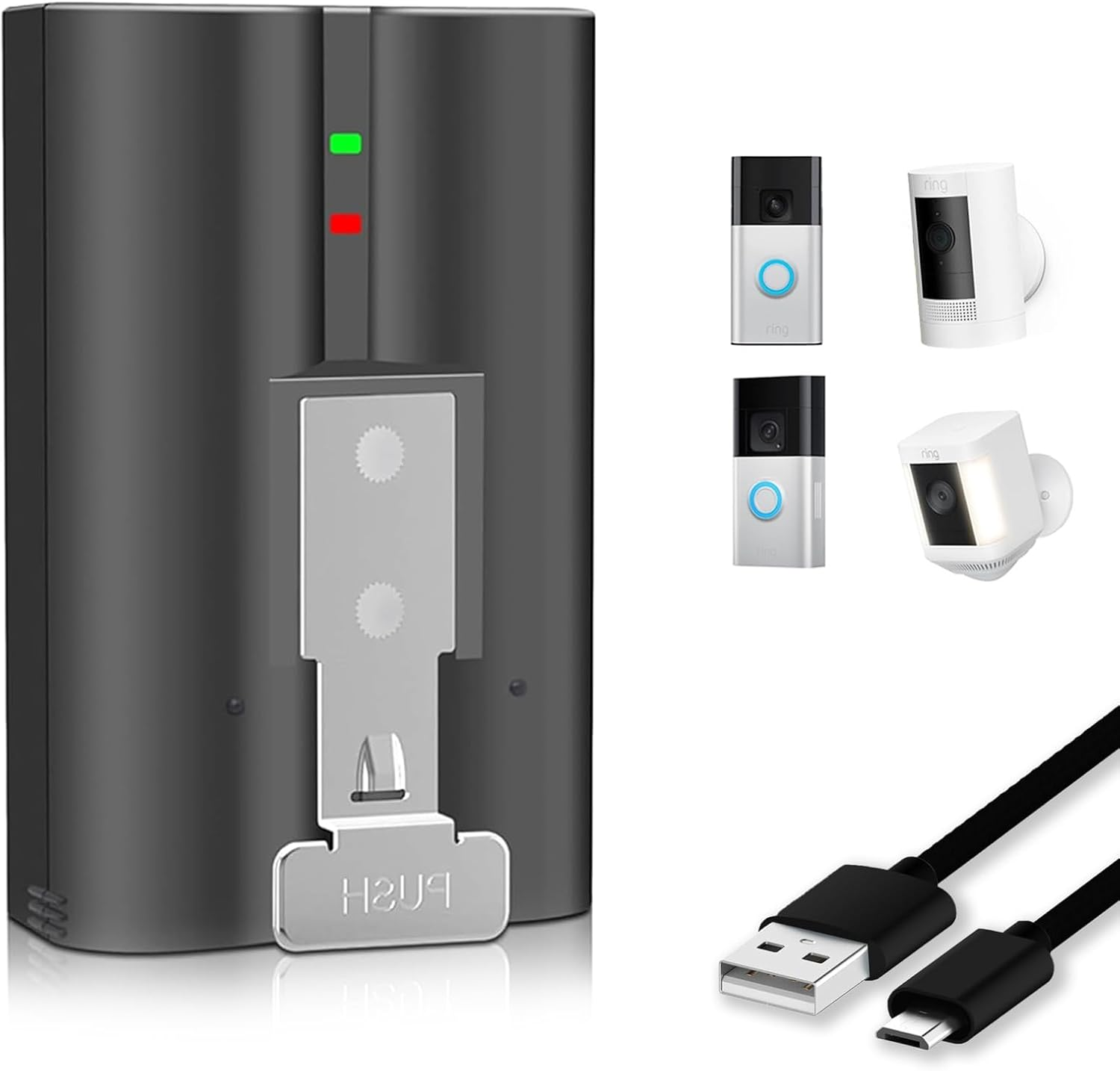 6040Mah Replacement Battery for Ring Video Doorbell 2/3/4, Spotlight Cam, Stick up Cam &ndash; 3.65V Rechargeable Lithium-Ion Batteries (Battery-1Pack) image number 2