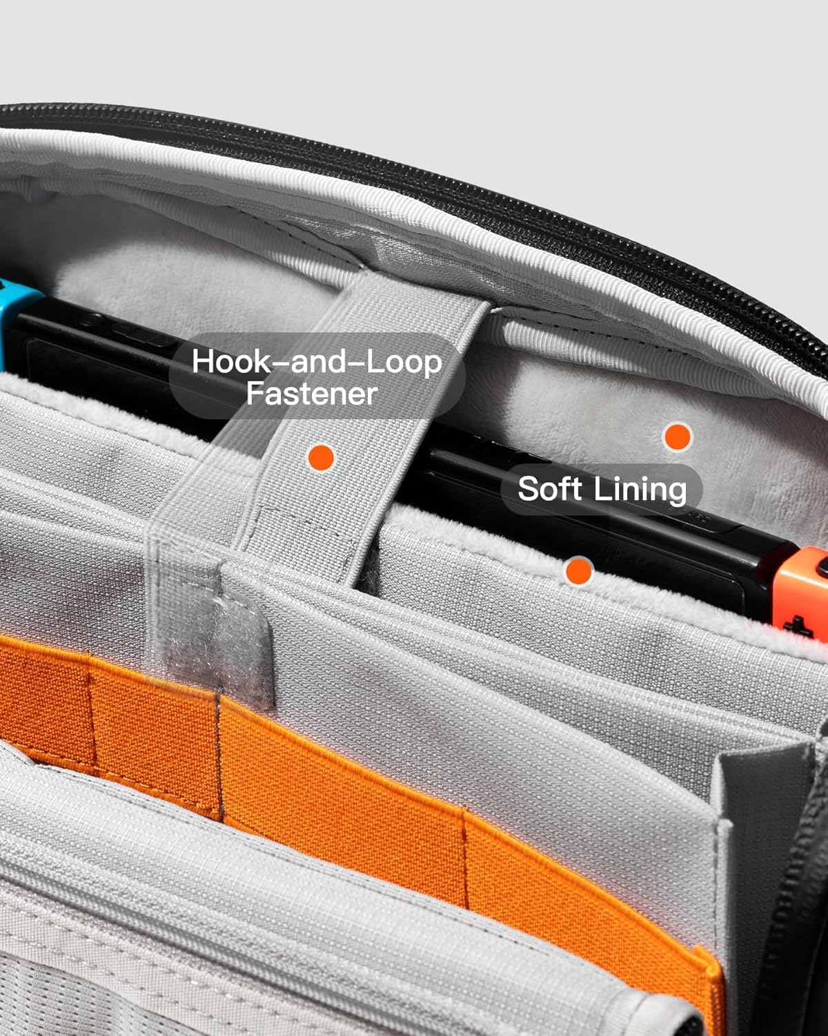 Inateck Tech Sling Bag, 135&deg; Opening Design Tech Pouch, Water-Resistant Desk Caddy Compatible with Ipad Mini, Switch, Hard Drives, Headphones, Protective Crossbody Bag for Daliy Use, Travel-Black