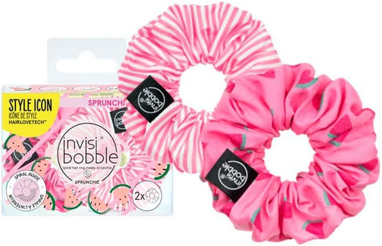 Invisibobble Hair Scrunchies Set Retro Dreamin Scrunchie Pastel I 3 X Hair Bobbles Pink and Colourful for Girls and Women I Scrunchies Pink I Designed in the Heart of Munich