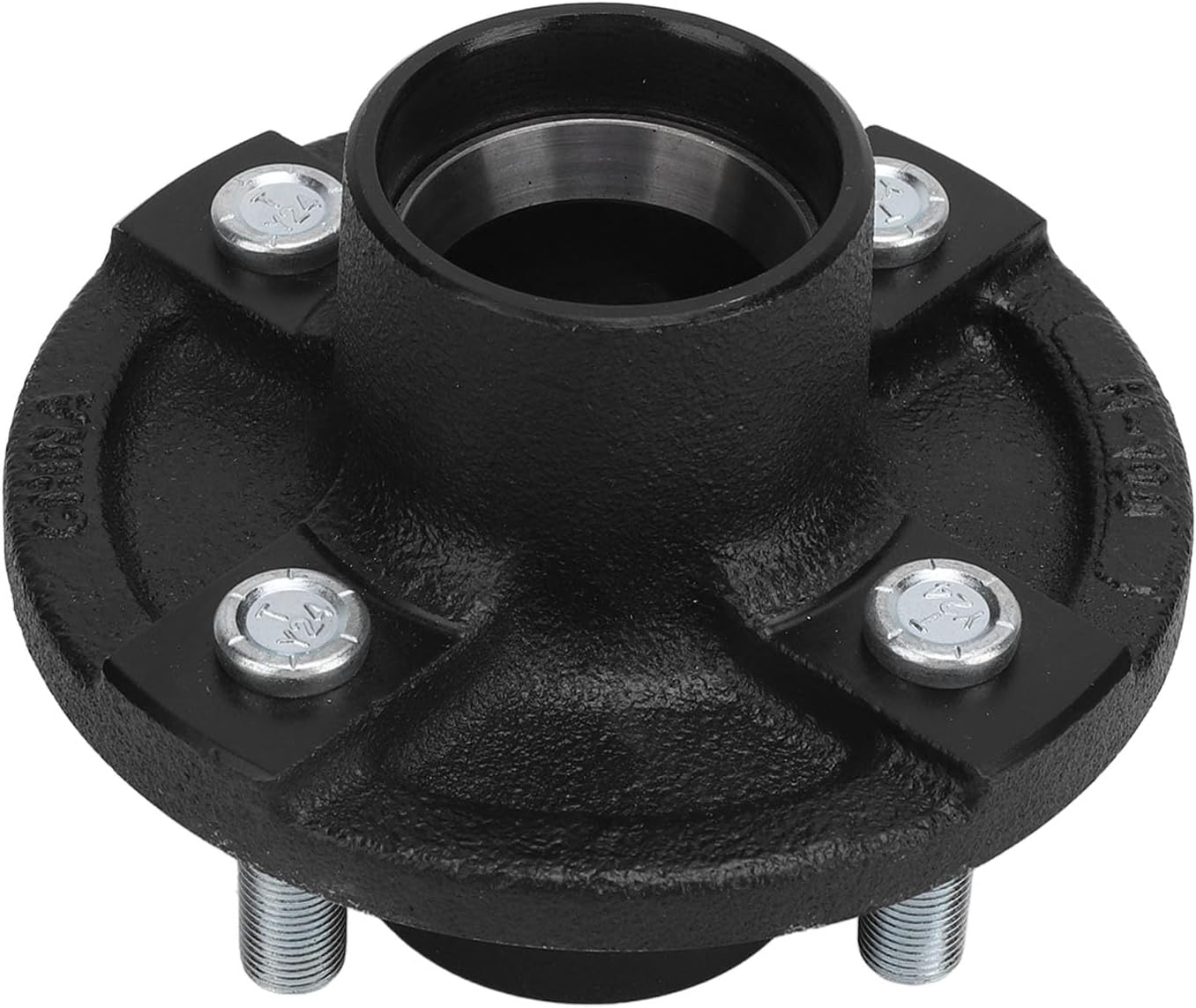 2000Lbs Trailer Axle Kit Heavy Duty High Load Bearing 4 on 4In Screw Idler Hub round Bt8 Spindle for Cargo Boat Trailer Spindle Durable Metal Construction image number 1