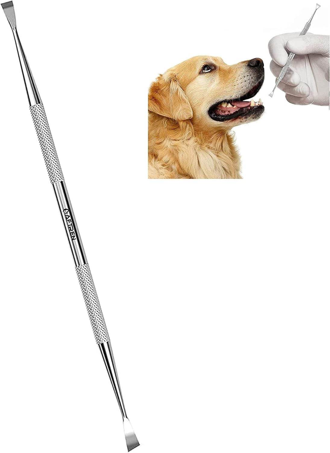 Dental Tooth Scaler Plaque Remover (Perfect for Cats and Dogs) - 6.5 Inch Double Headed Tarter Scraper Stainless Steel Teeth Cleaning Tools/Picks image number 3