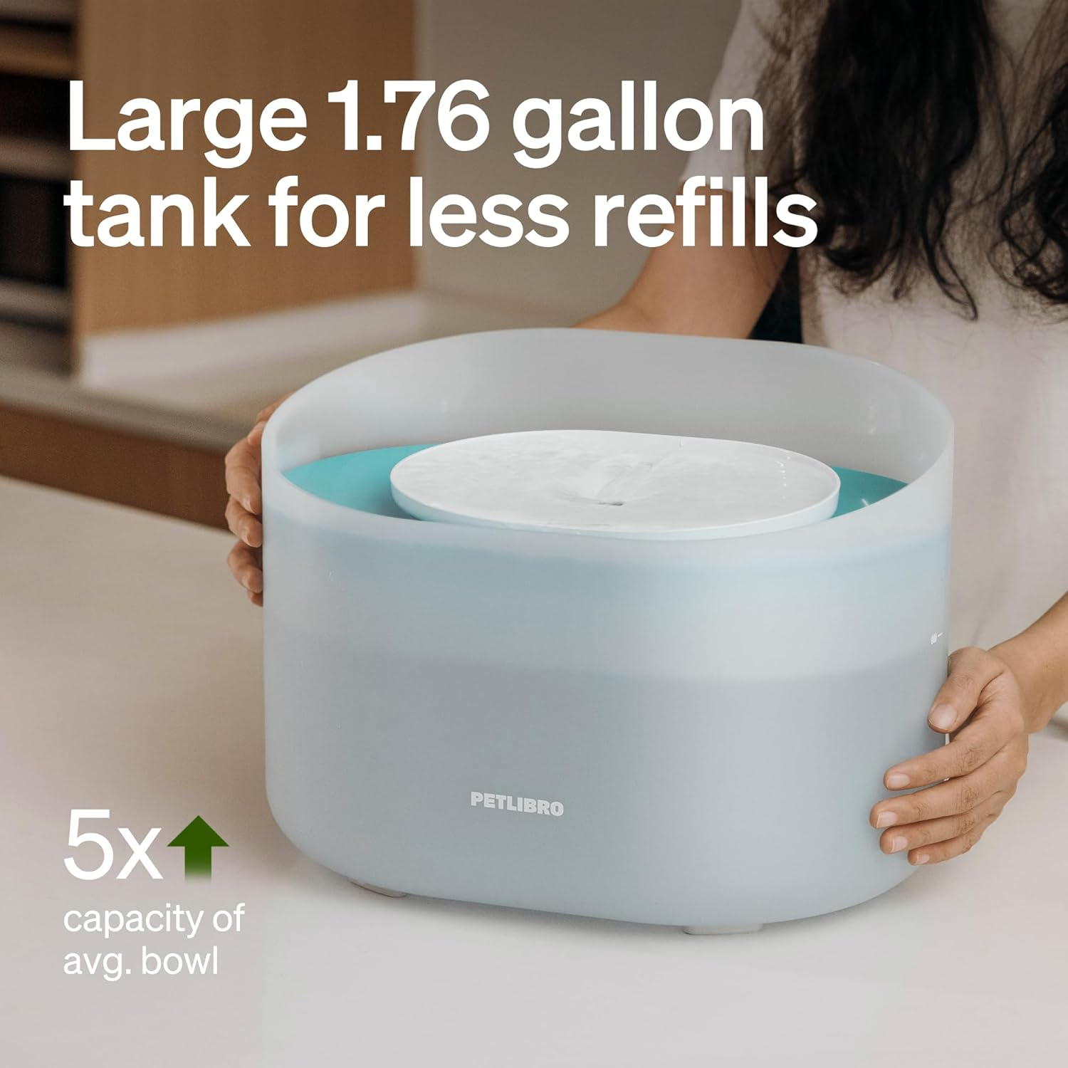 PETLIBRO Dog Water Fountain Bowl, 8L/1.76 Imperial Gallons, Anti-Spill Guard, Easy Refill & Clean, Transparent Casing for Easy Water Level Monitoring, Ideal for Large Dogs and Small to Medium Animals image number 6