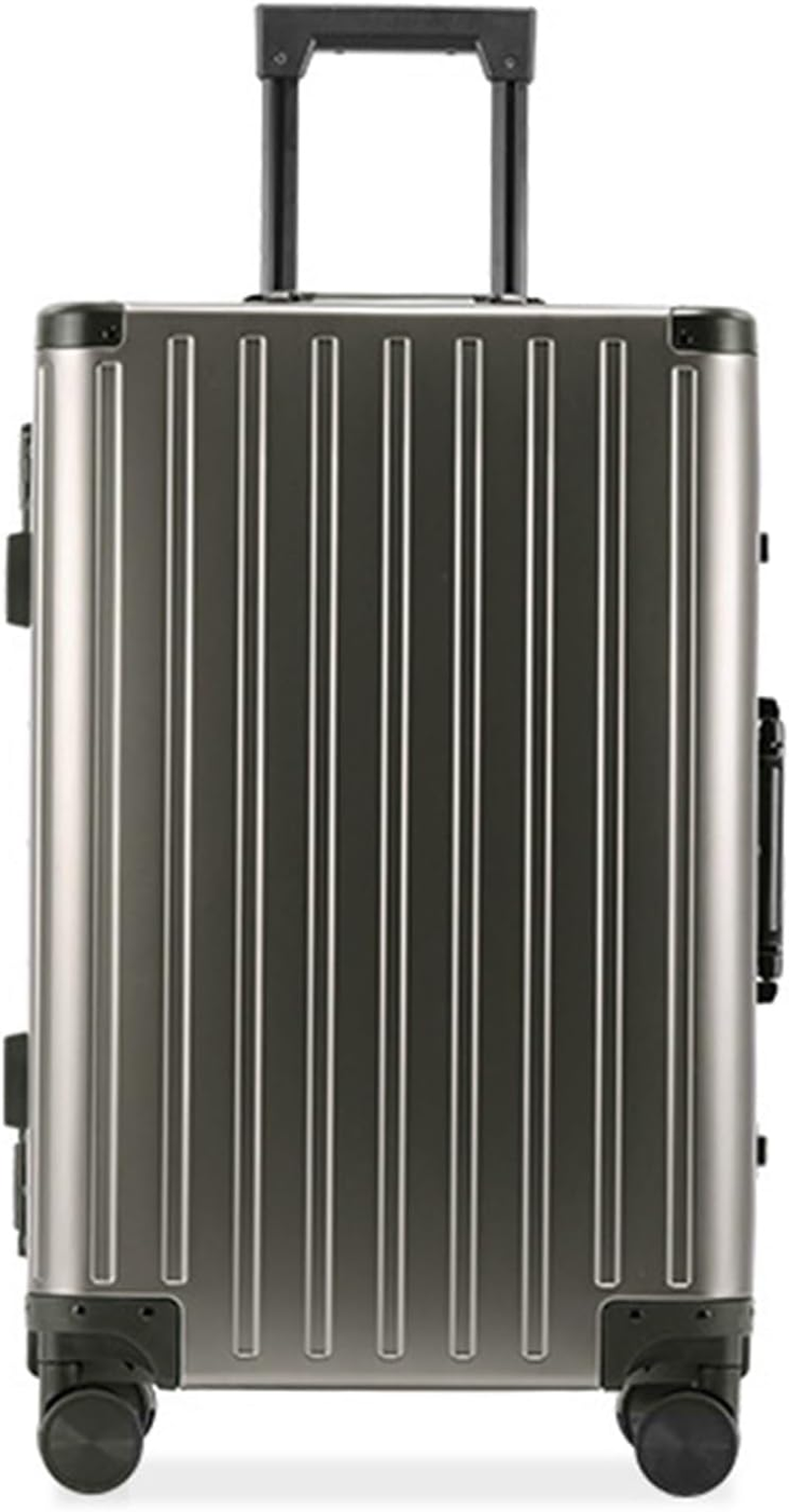 BIRJXVTO Carry-On Suitcase Luggage Luggage Suitcase Alloy Trolley Case Metal Suitcase Silent Universal Wheel Luggage Carry-On Suitcases Carry on Luggages image number 3