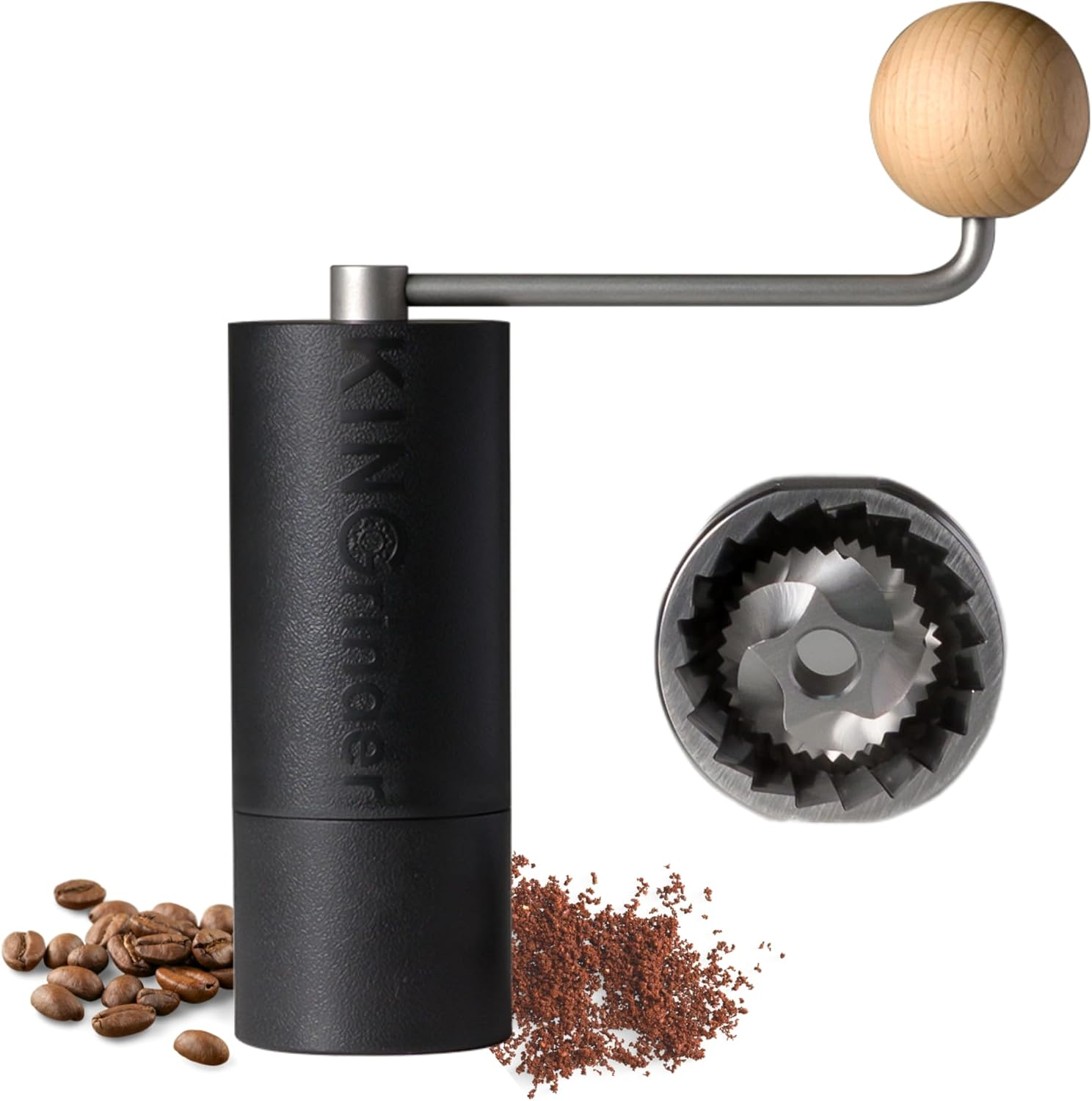 Kingrinder P0 Lightweight Manual Hand Coffee Grinder for Moka Pot, French Press, Drip with Assembly Consistency Stainless Steel Conical Burr Mill, 20G Capacity image number 2