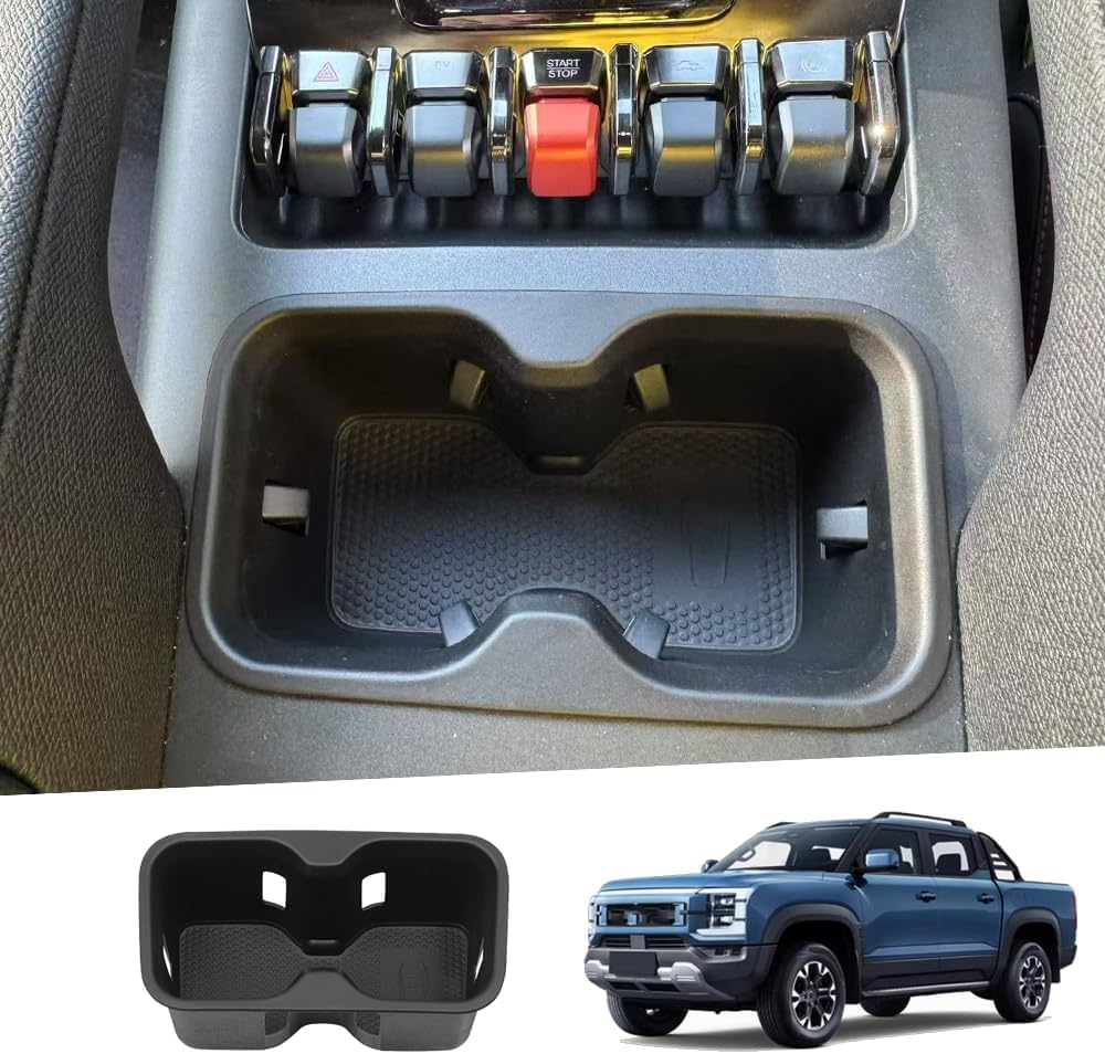 Fit for BYD Shark 6 Pickup Truck Center Console Cup Holder Plug-In, anti Shake Detachable Design, Washable Black Rubber Pad Automotive Parts (Silicone Cup Cover) image number 6