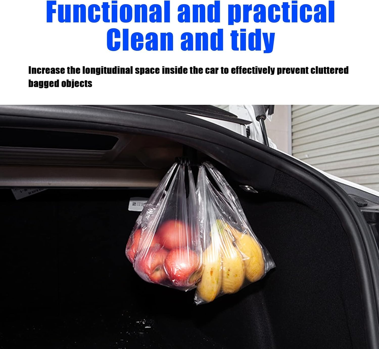 1 PC Trunk Grocery Bag Hook for 2016-2023 Tesla Model 3, Trunk Holder Hanger Interior Accessories Aluminum Trunk Grocery Bag Hook (Black) image number 5