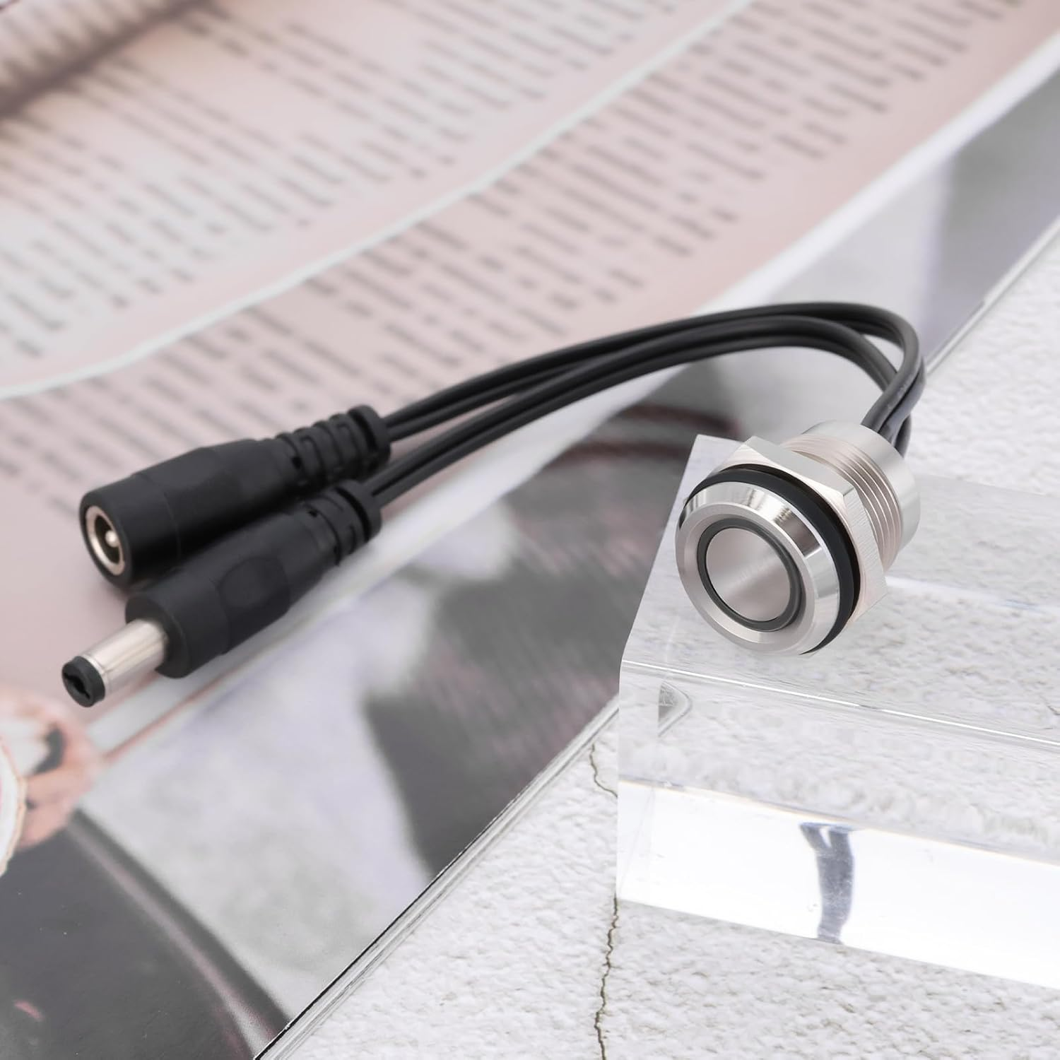 Ecsing 1Pc 16Mm 12-24V Metal Touch Mini Switch Dimmer with Blue Light Suitable for Rvs Caravans Home Interiors Wardrobes and Cabinets image number 6